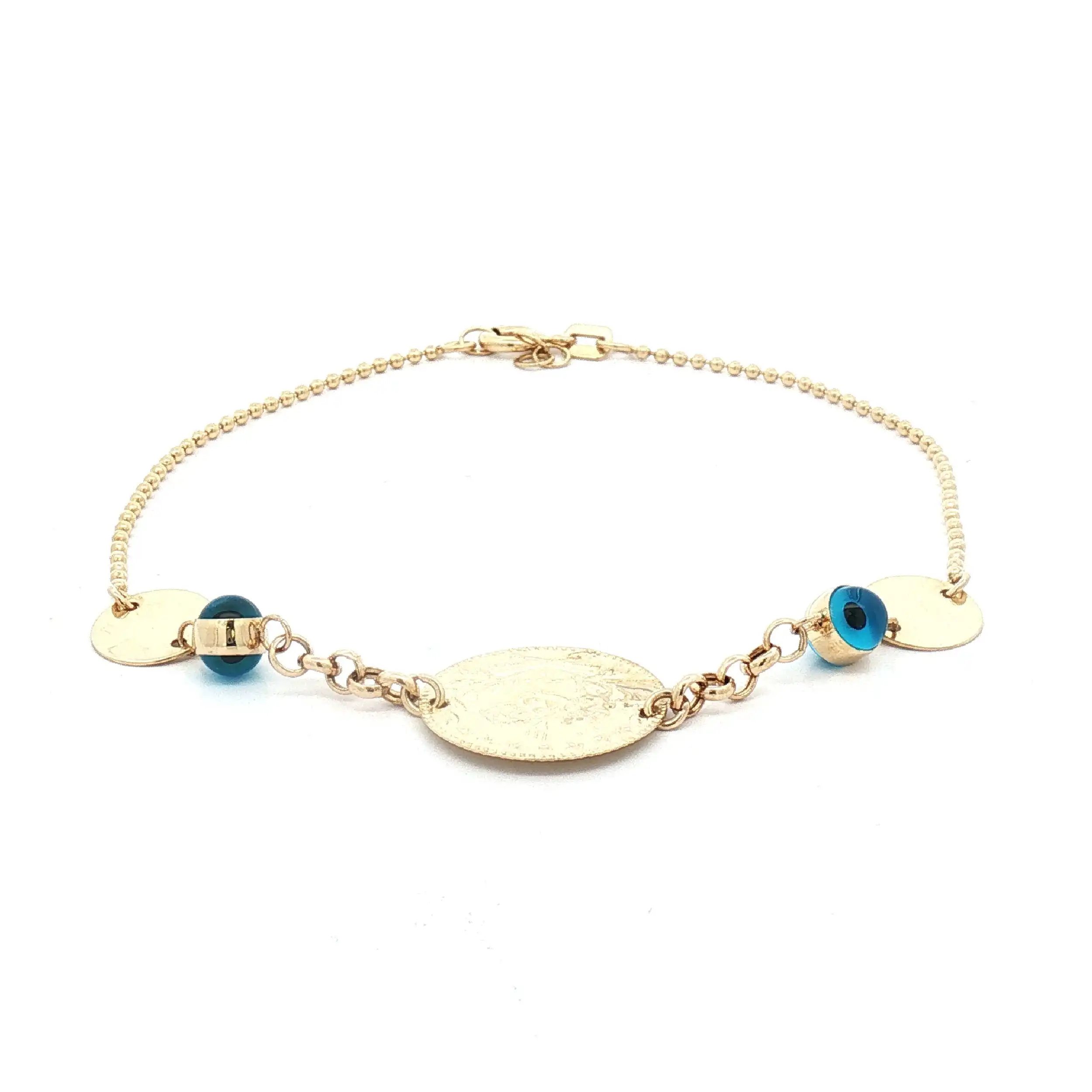 Armband Gelbgold mit blauem Farbstein