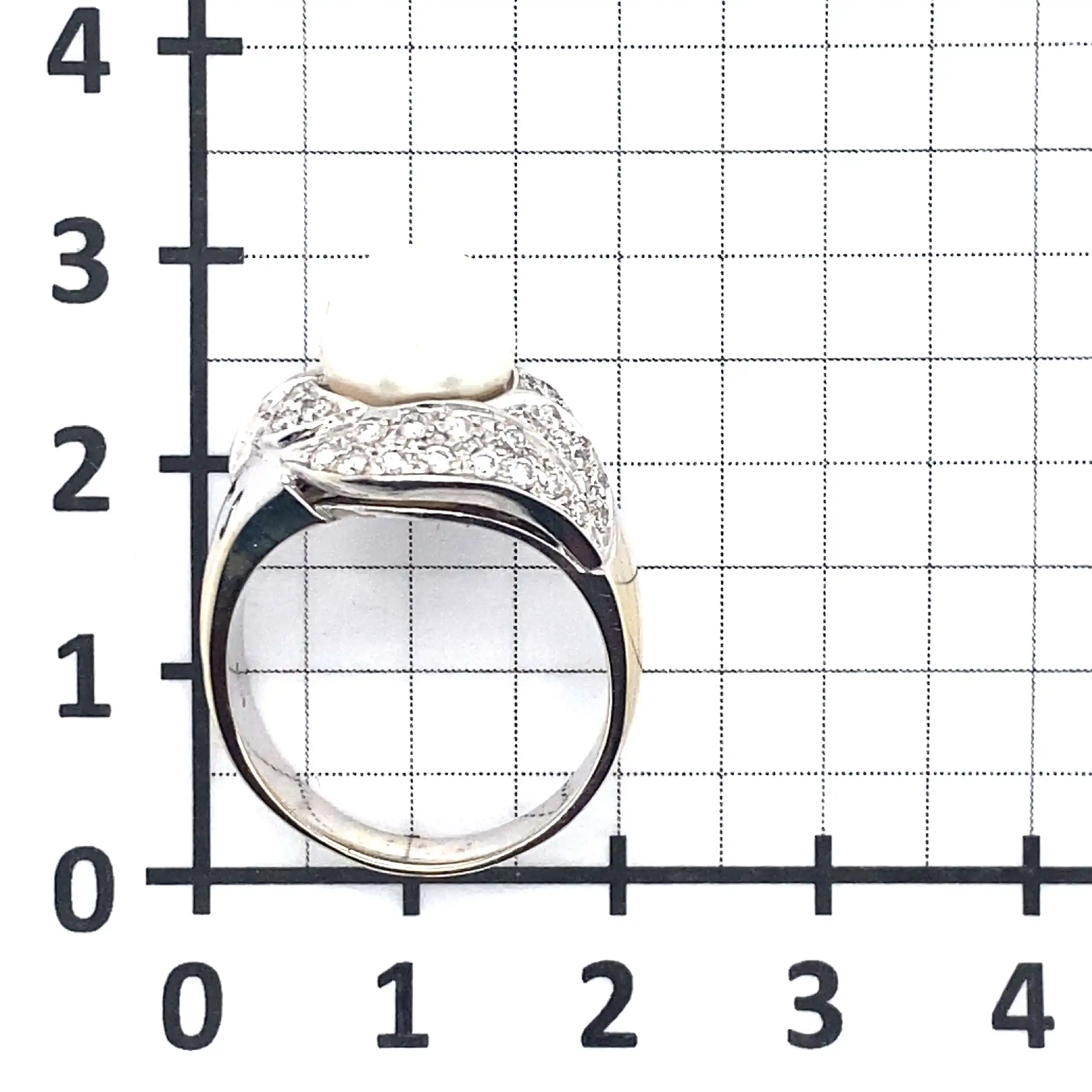 Ring Weißgold mit Brillanten und Perle Ring Weißgold mit Brillanten und Perle