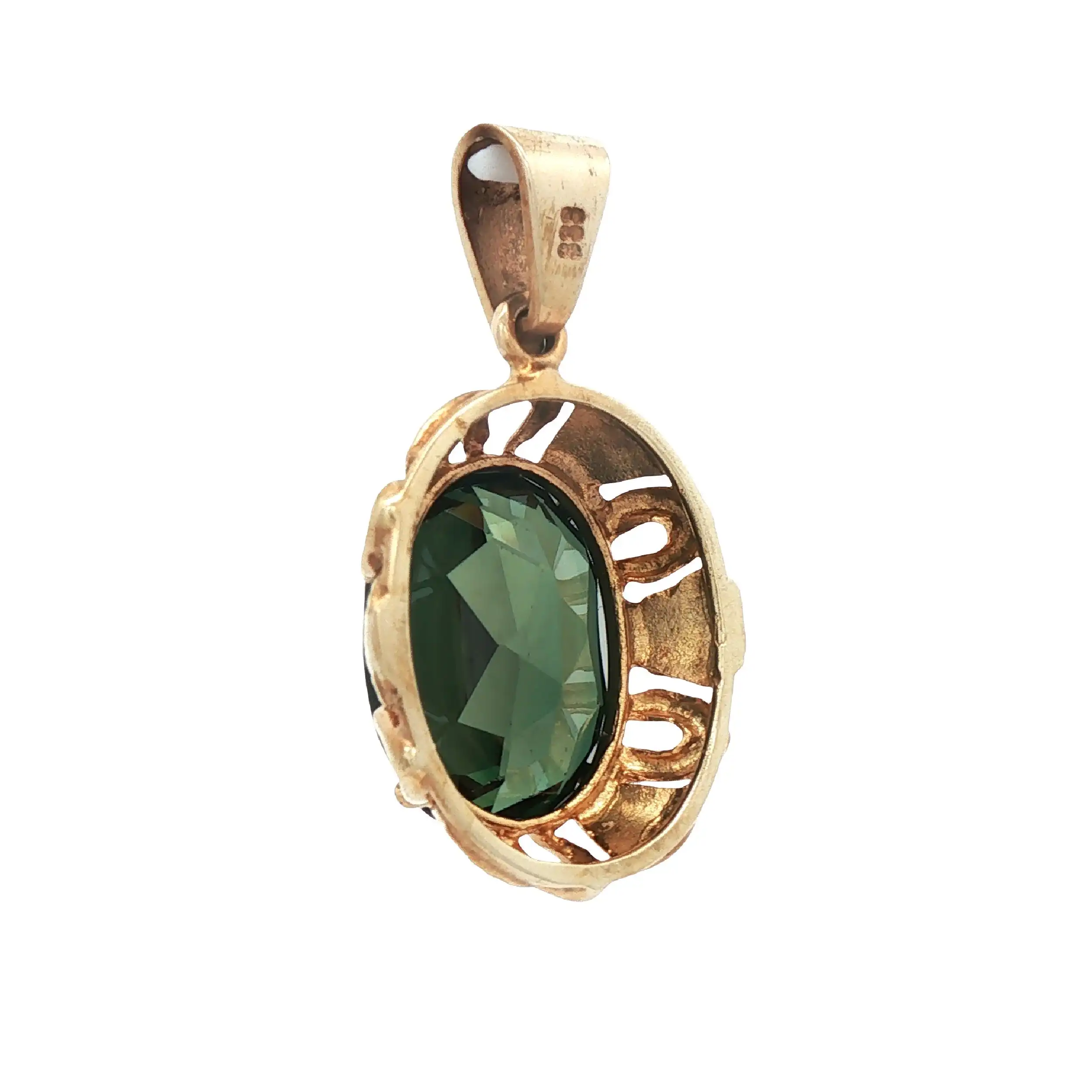 Anhänger Gelbgold mit Spinell