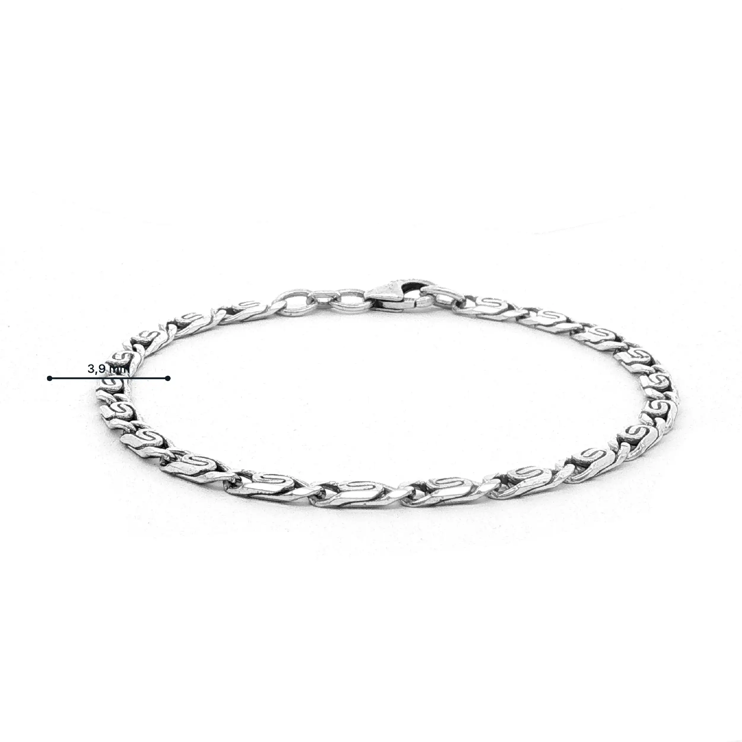 S-Panzerkettenarmband Silber
