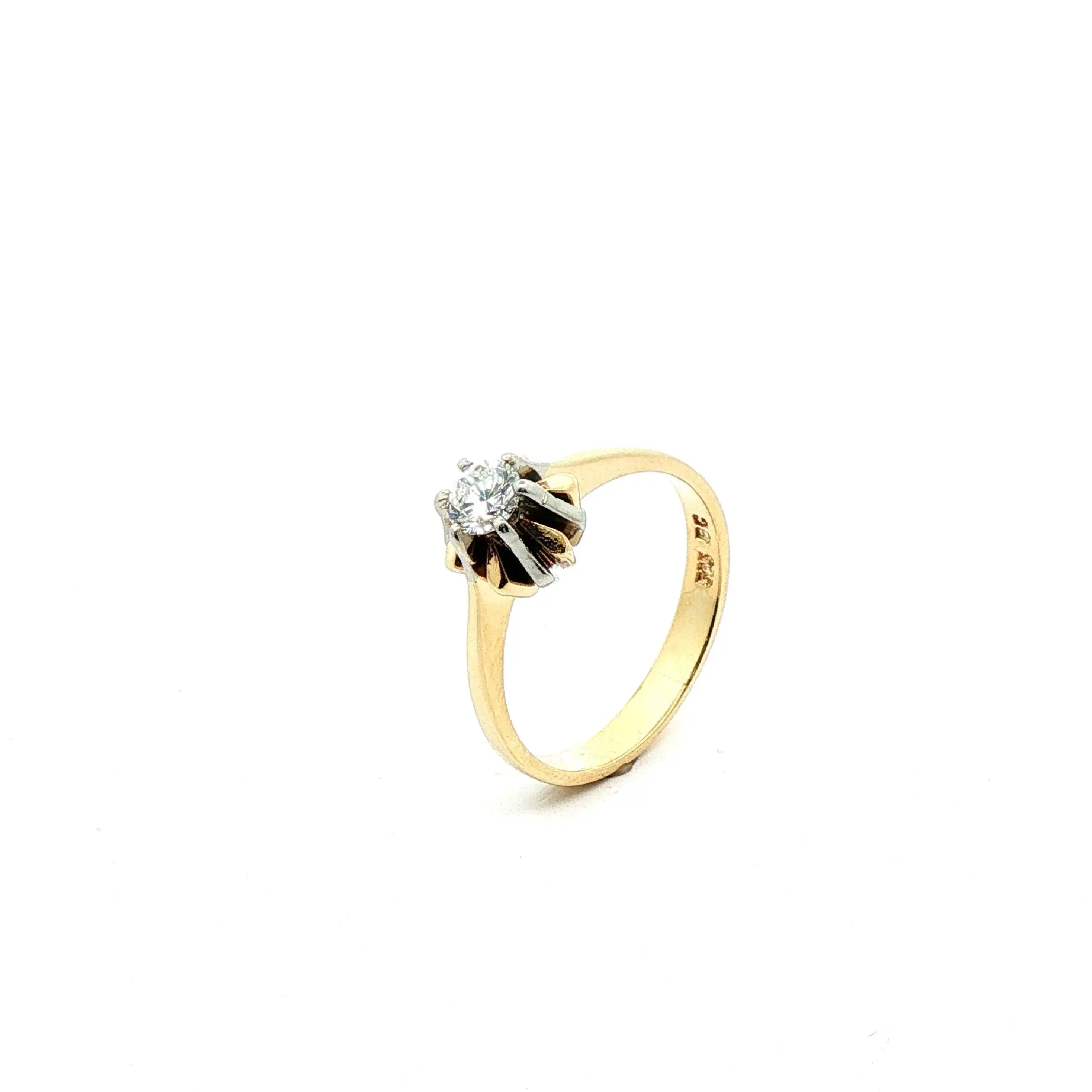 Ring Bicolor mit Brillant Ring Bicolor mit Brillant