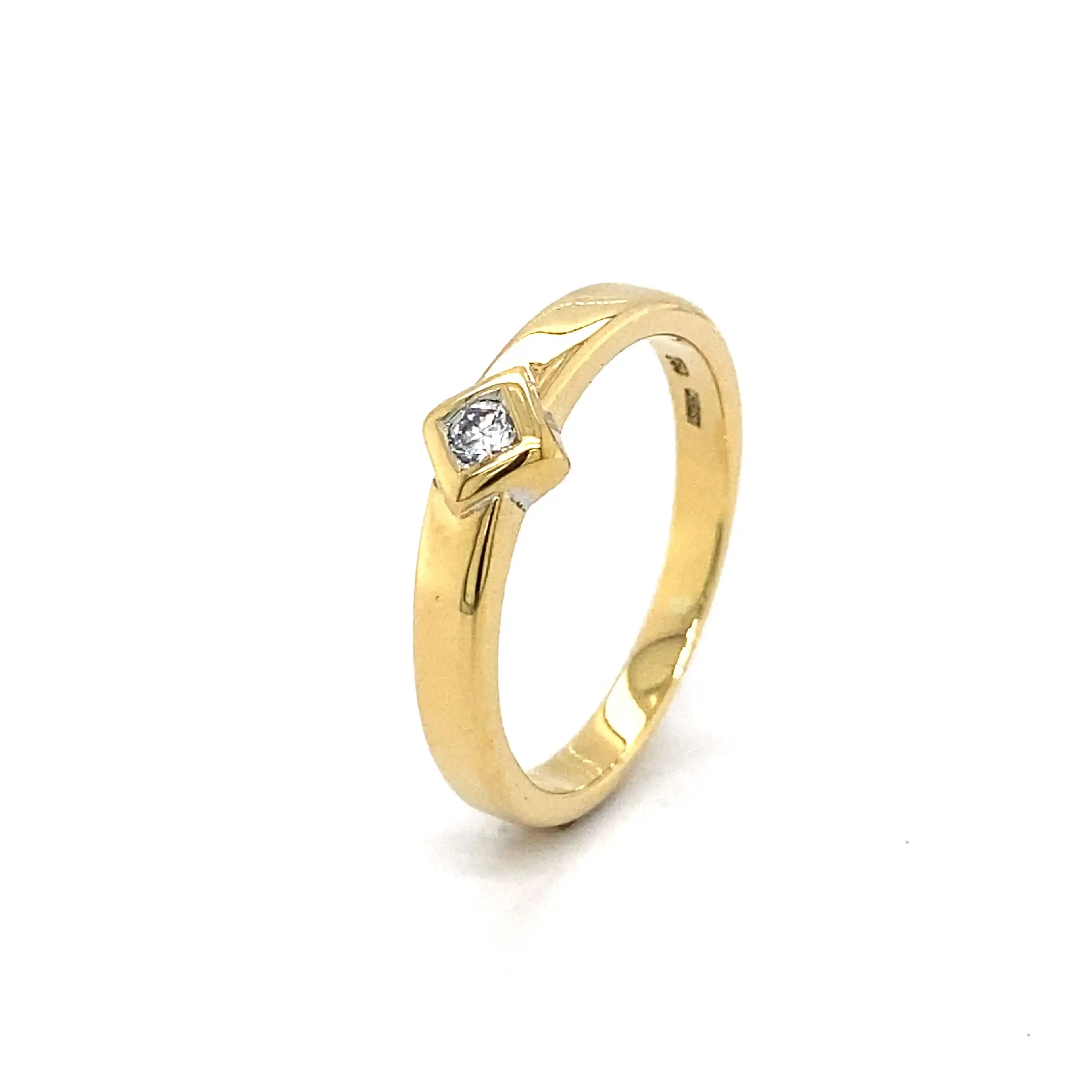 Ring Gelbgold mit Brillant Ring Gelbgold mit Brillant