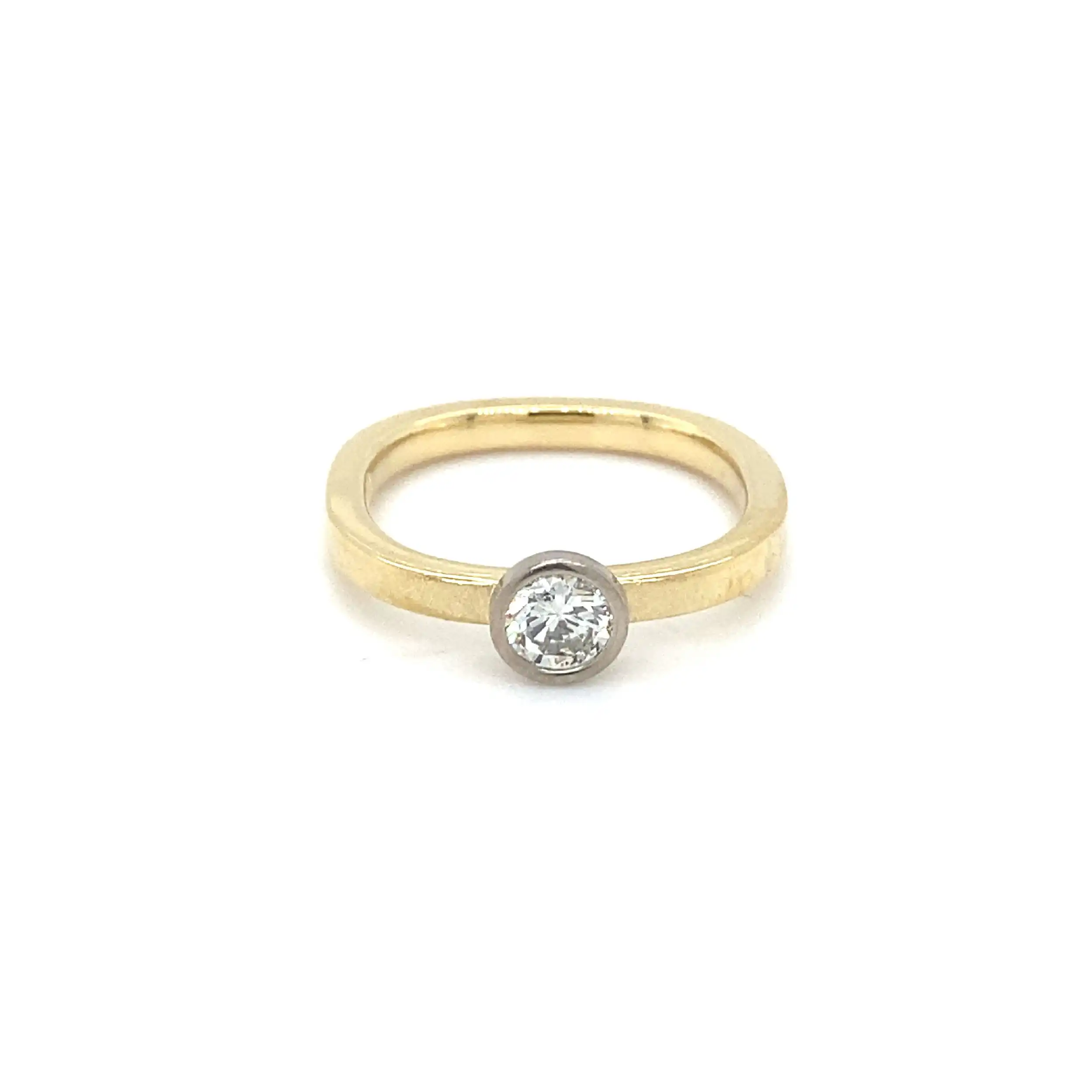 Ring Bicolor mit Brillant Ring Bicolor mit Brillant