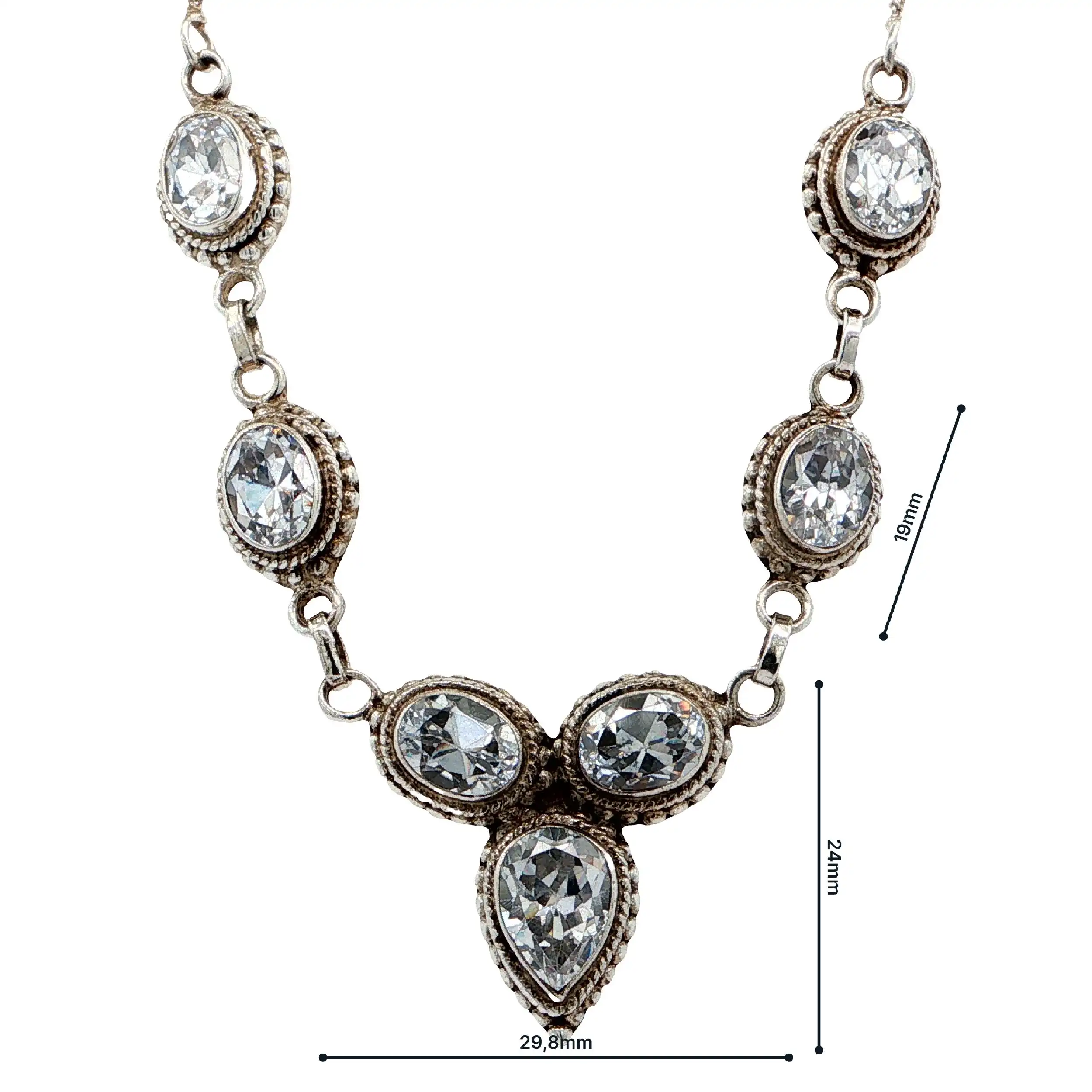 Collier Silber mit Zirkonia