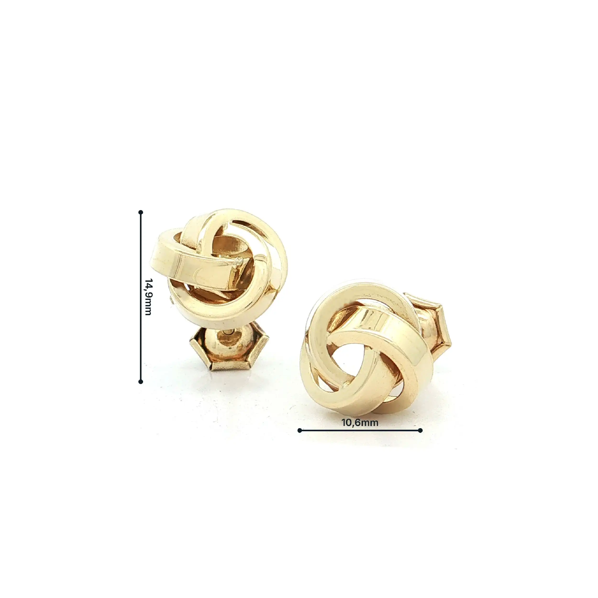 Ohrstecker Gelbgold "Knoten"