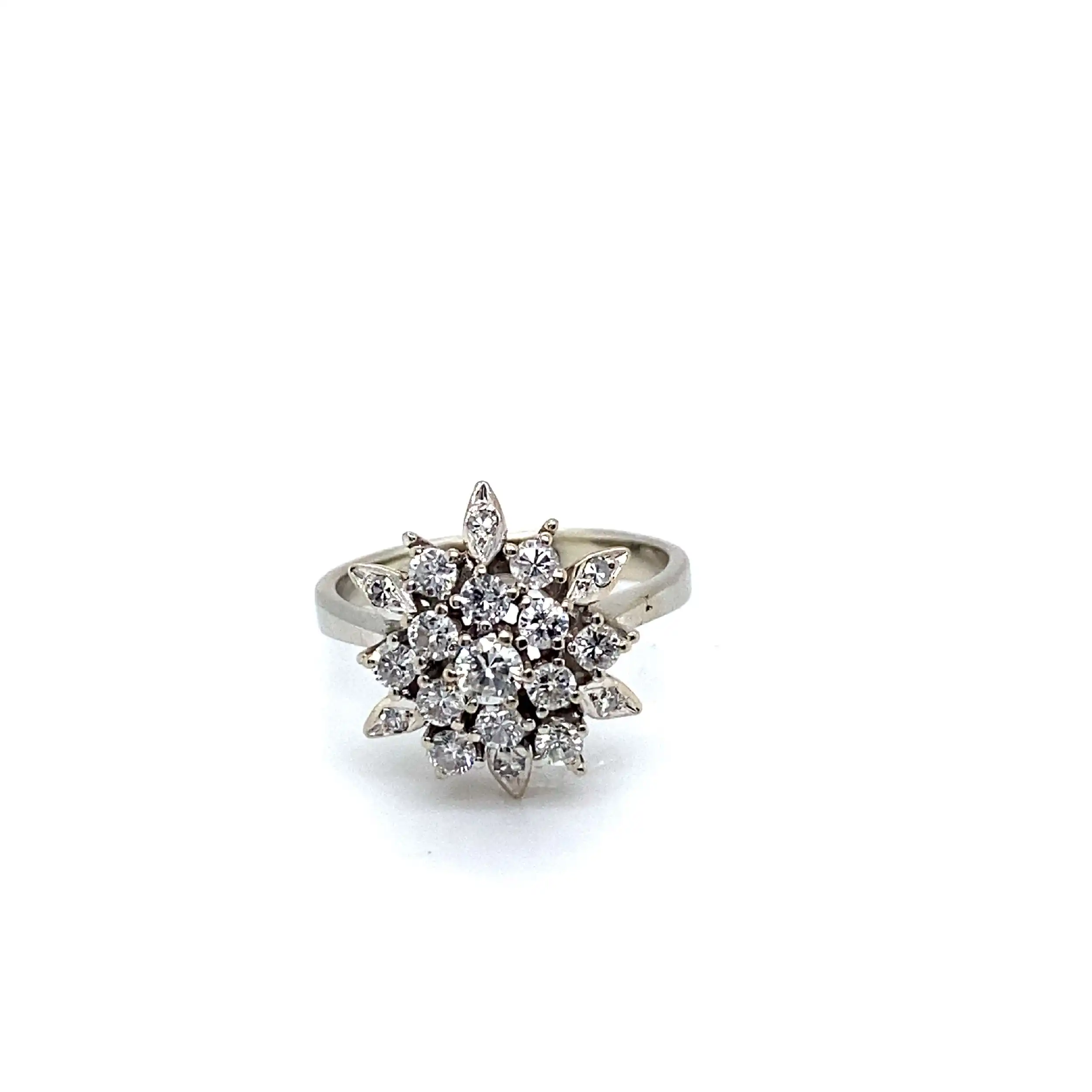 Ring Weißgold mit Brillanten und Diamanten Ring Weißgold mit Brillanten und Diamanten