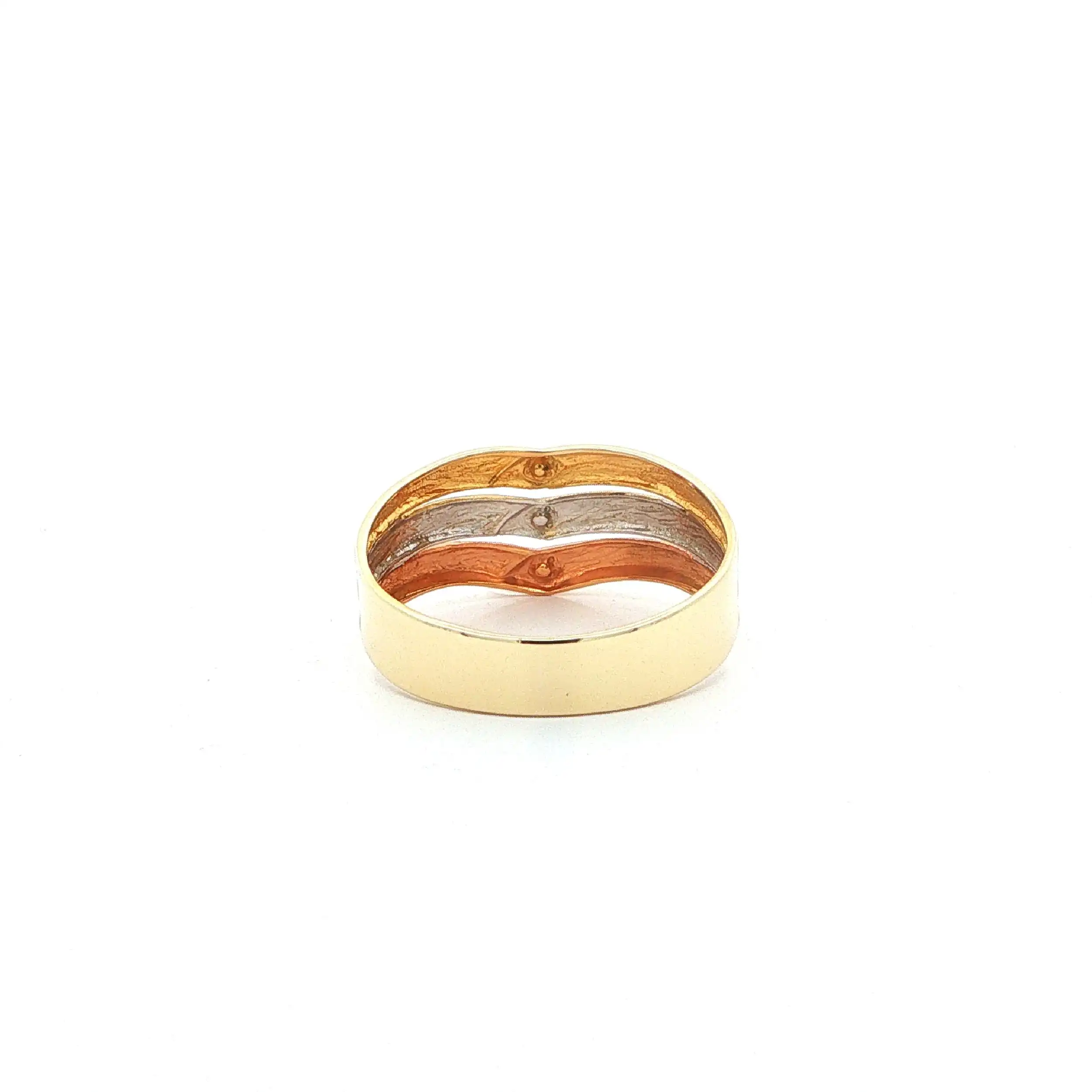 Ring Tricolor mit Diamanten Ring Tricolor mit Diamanten