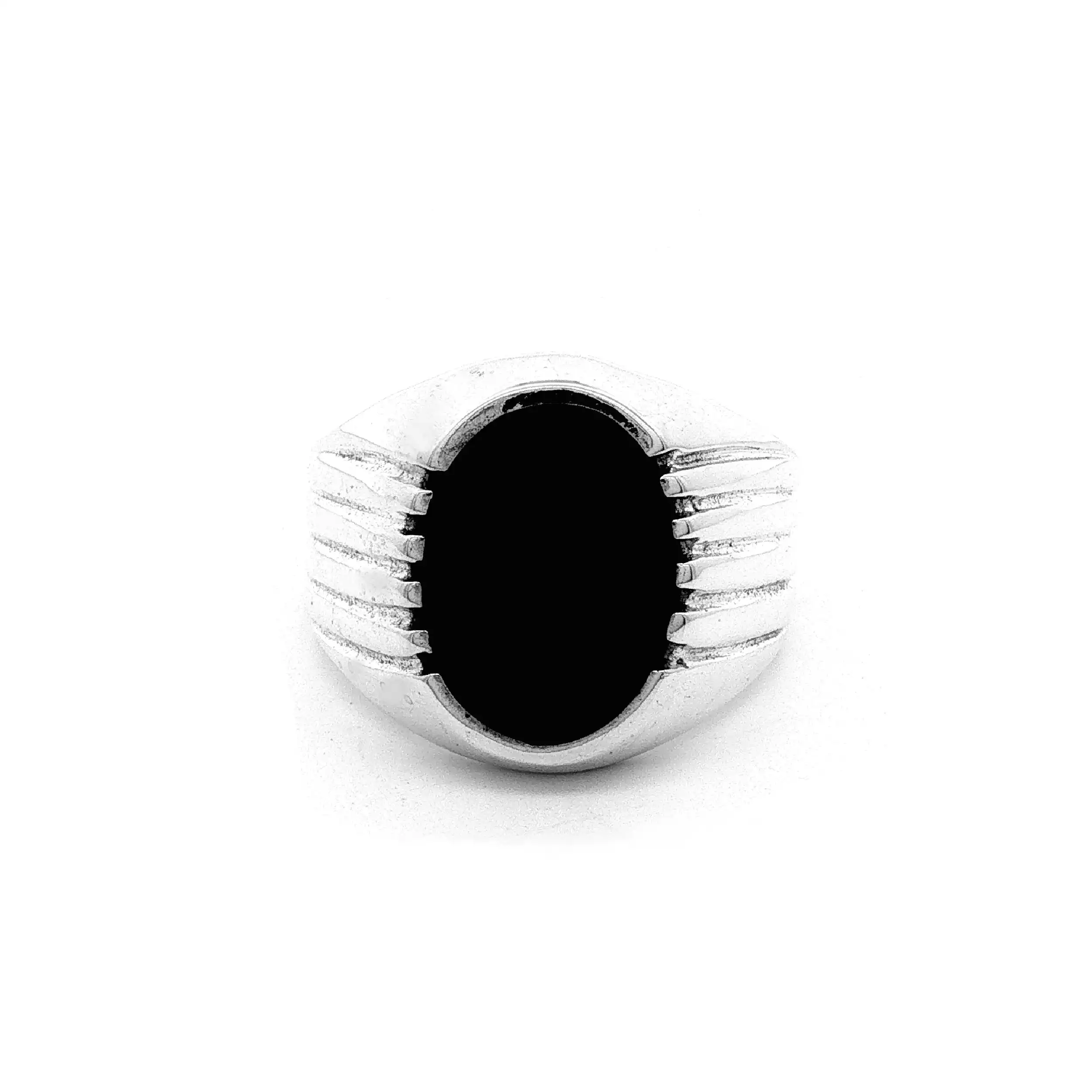 Ring Silber mit schwarzem Farbstein