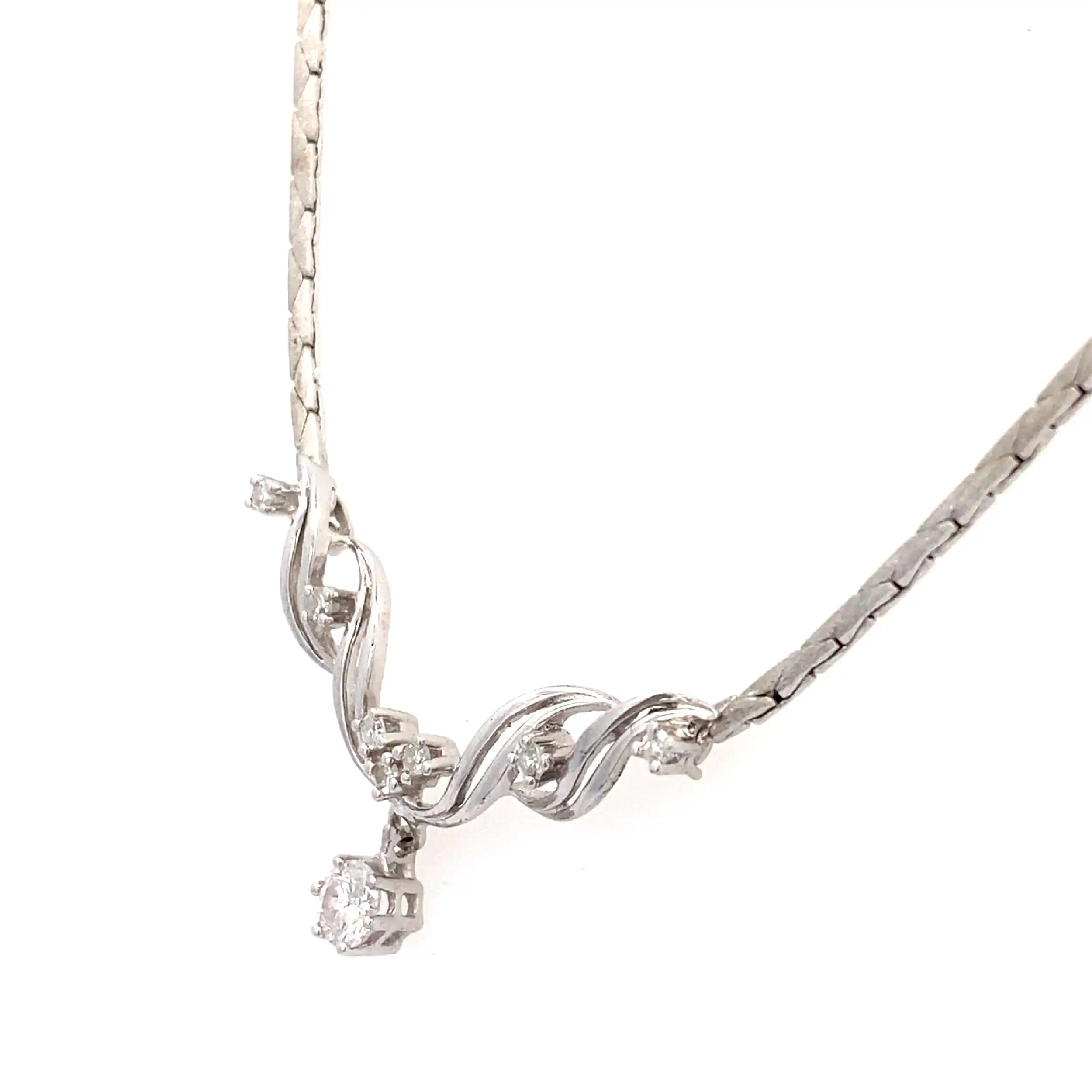 Collier Weißgold mit Brillanten und Diamanten