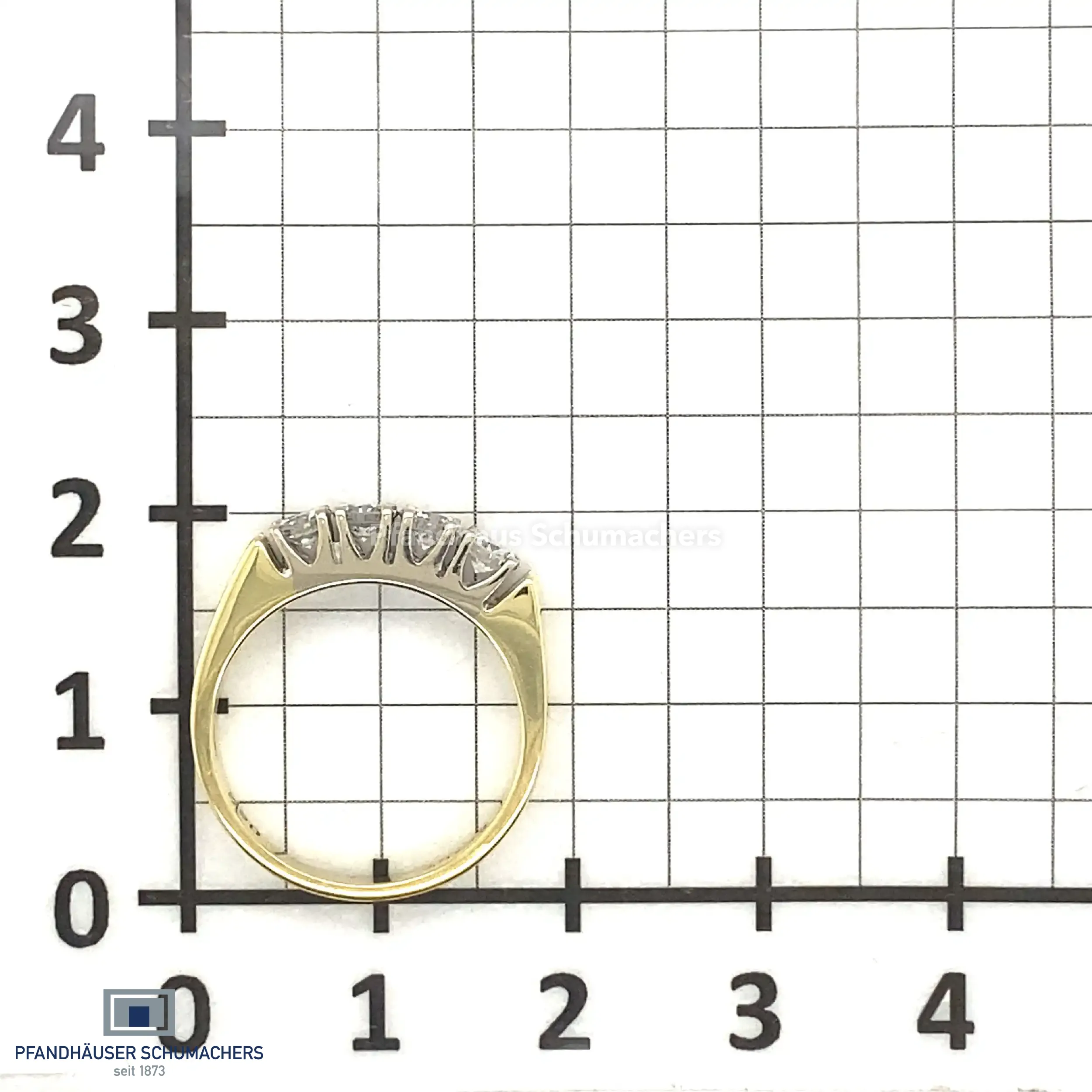 Ring Bicolor mit Brillanten, graviert mit 0,52ct