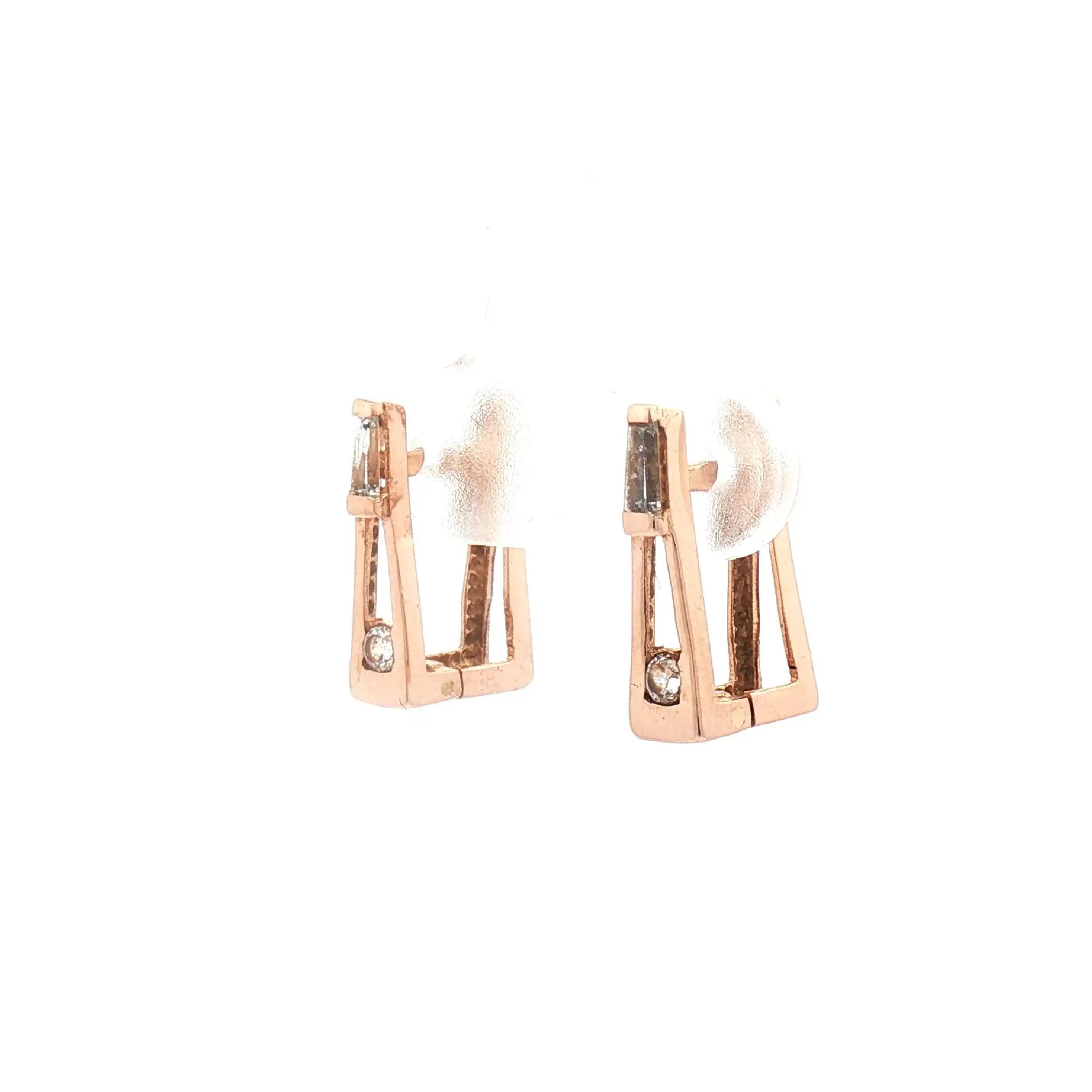 Ohrringe Rotgold mit Zirkonia Ohrringe Rotgold mit Zirkonia