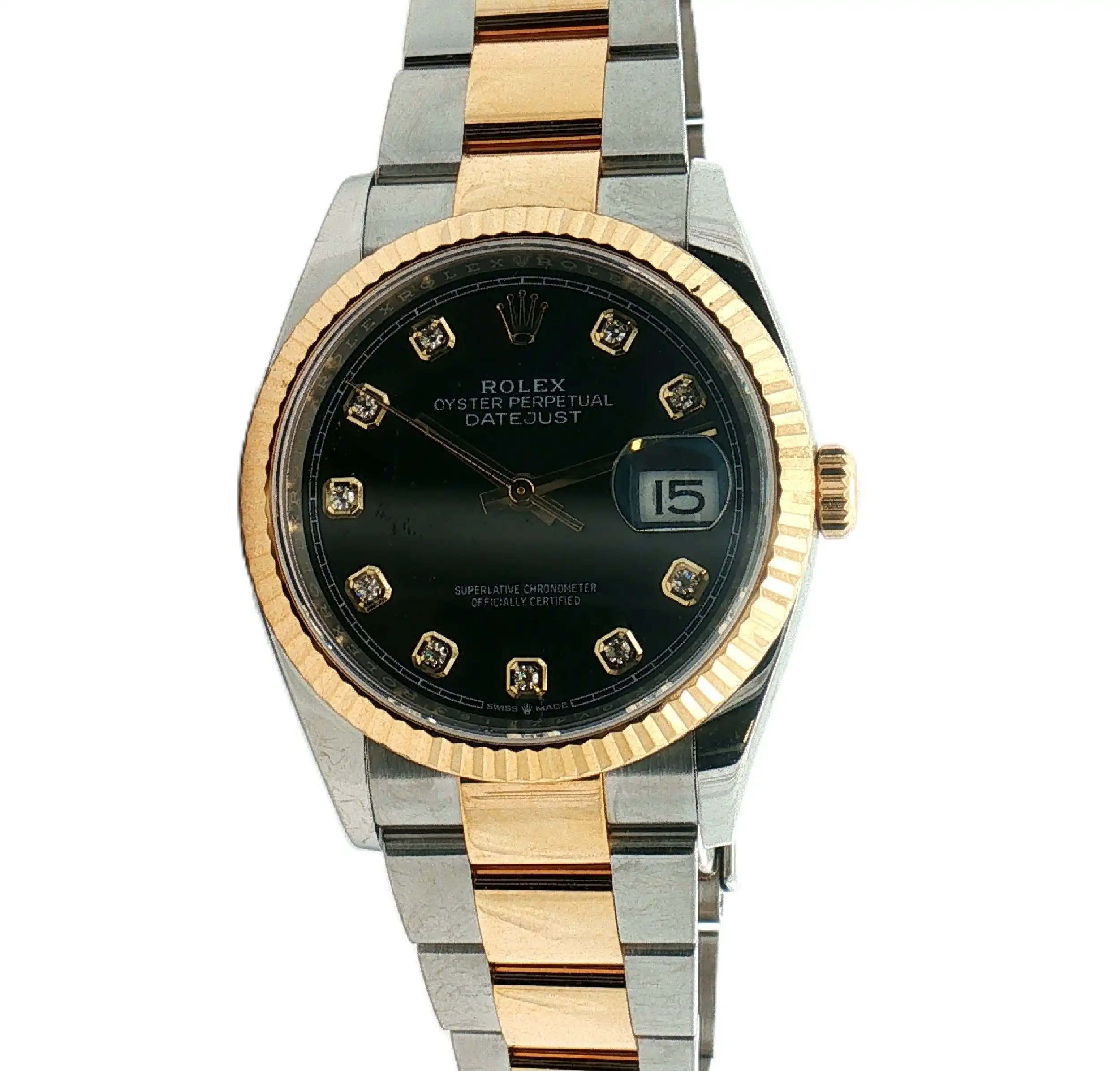 Damenuhr Rolex Datejust Bicolor mit Diamant Ziffernblatt Damenuhr Rolex Datejust Bicolor mit Diamant Ziffernblatt