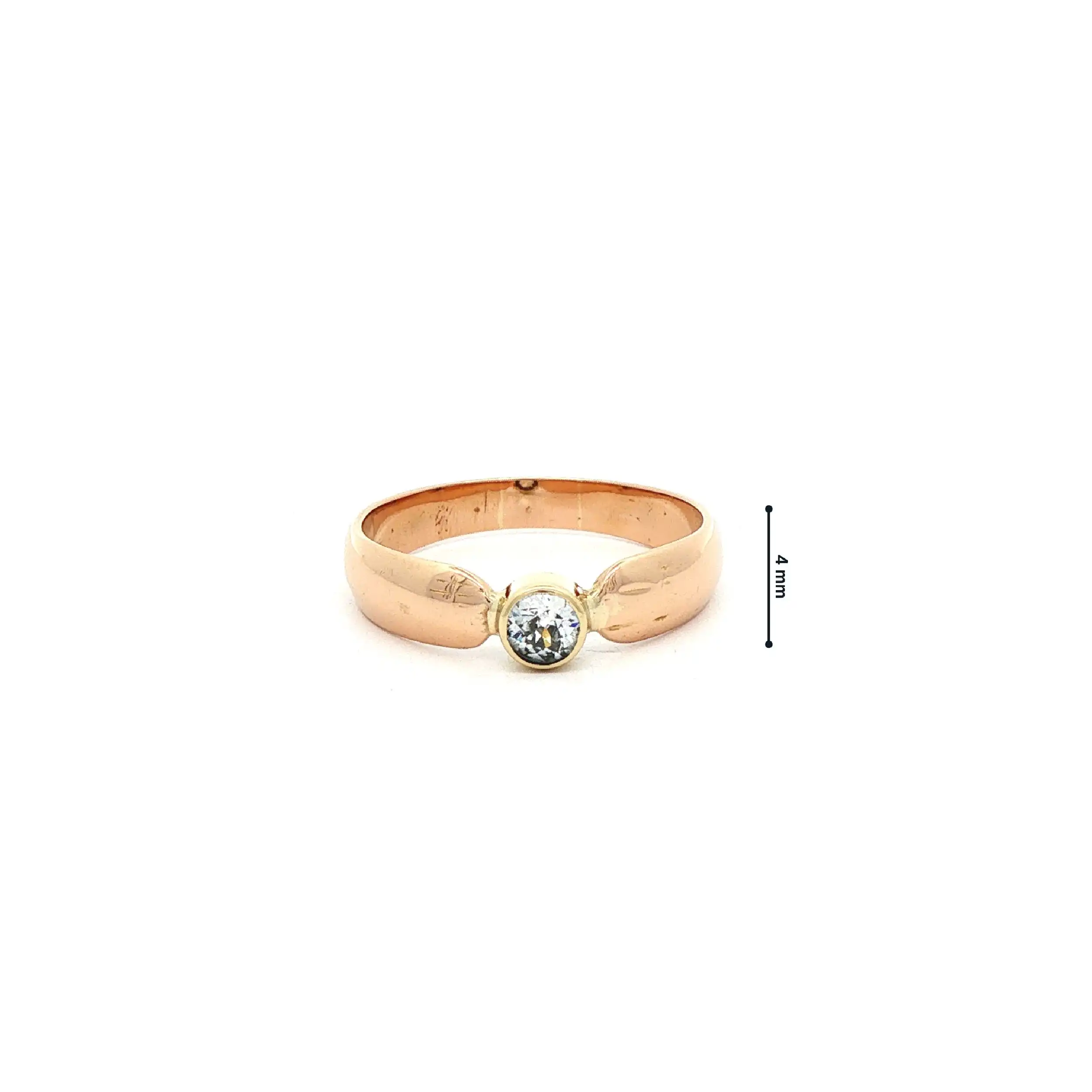 Ring Gelbgold mit Diamant