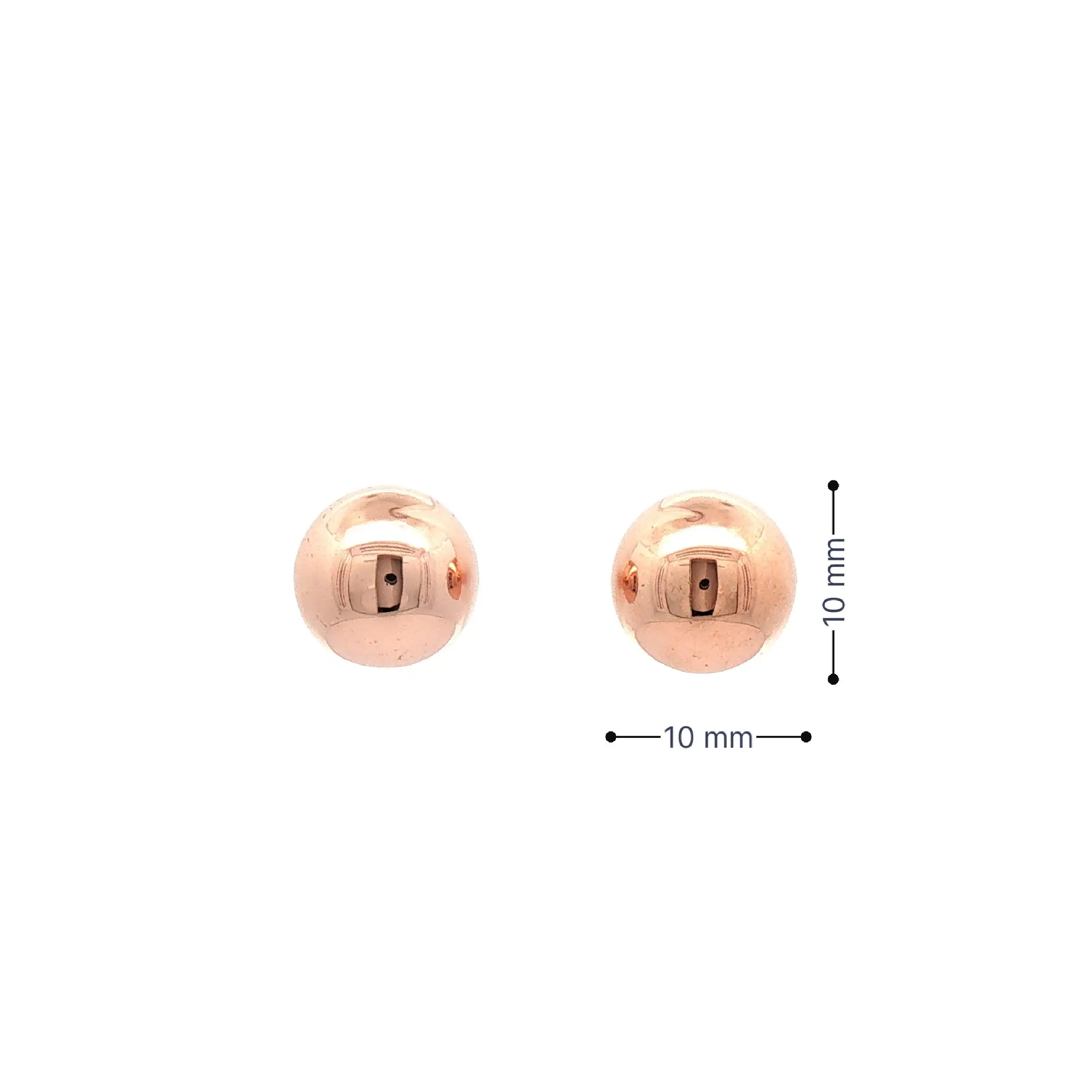 Ohrstecker Roségold Halbkugel