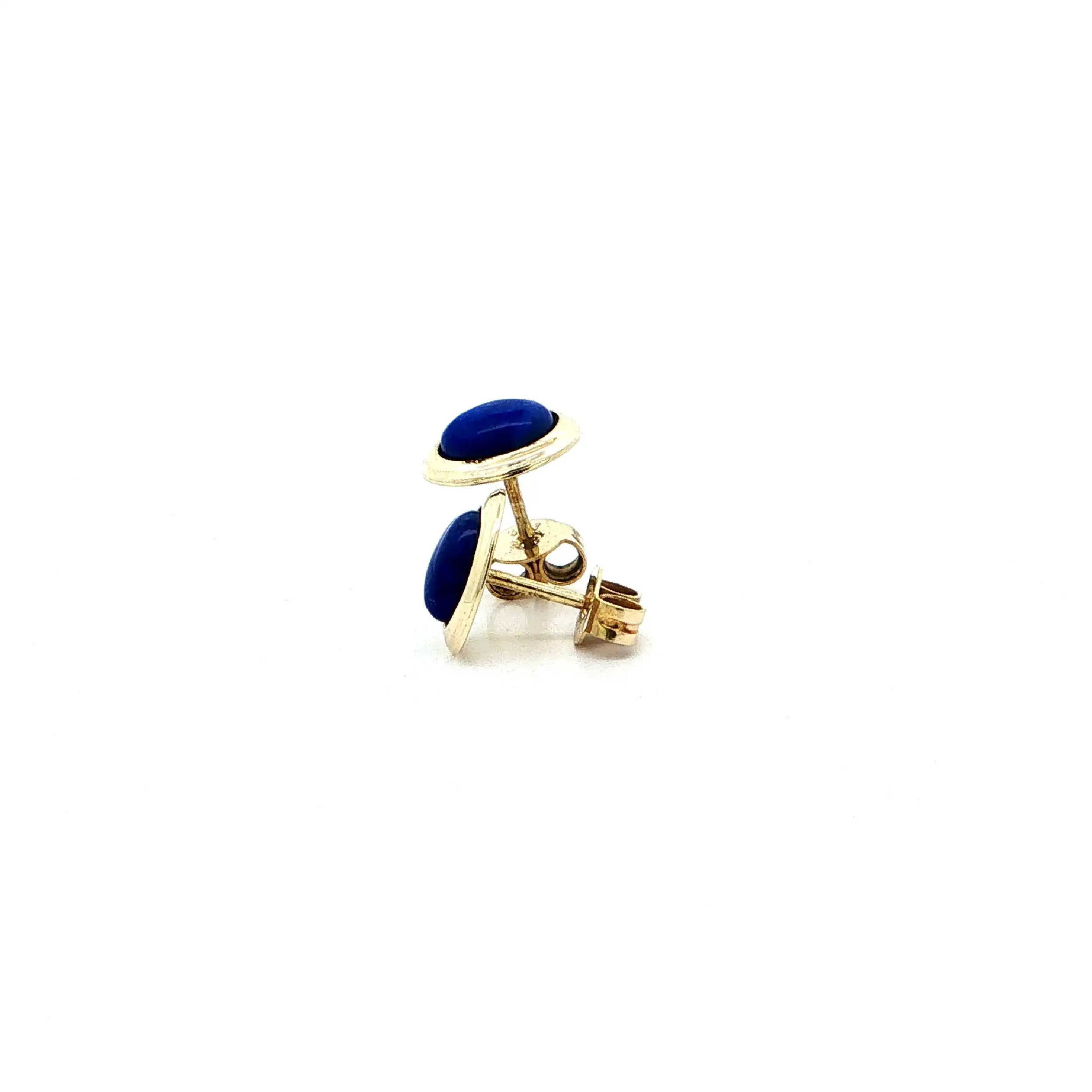 Ohrstecker Gelbgold mit Lapislazuli
