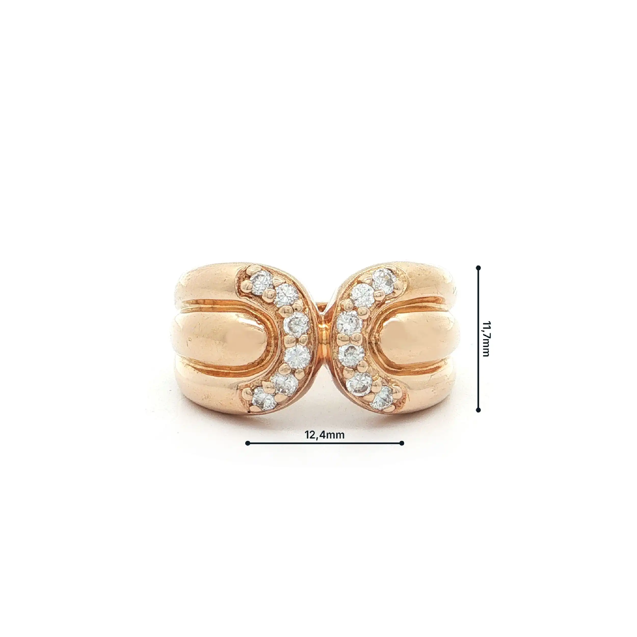 Ring Silber vergoldet mit Zirkonia