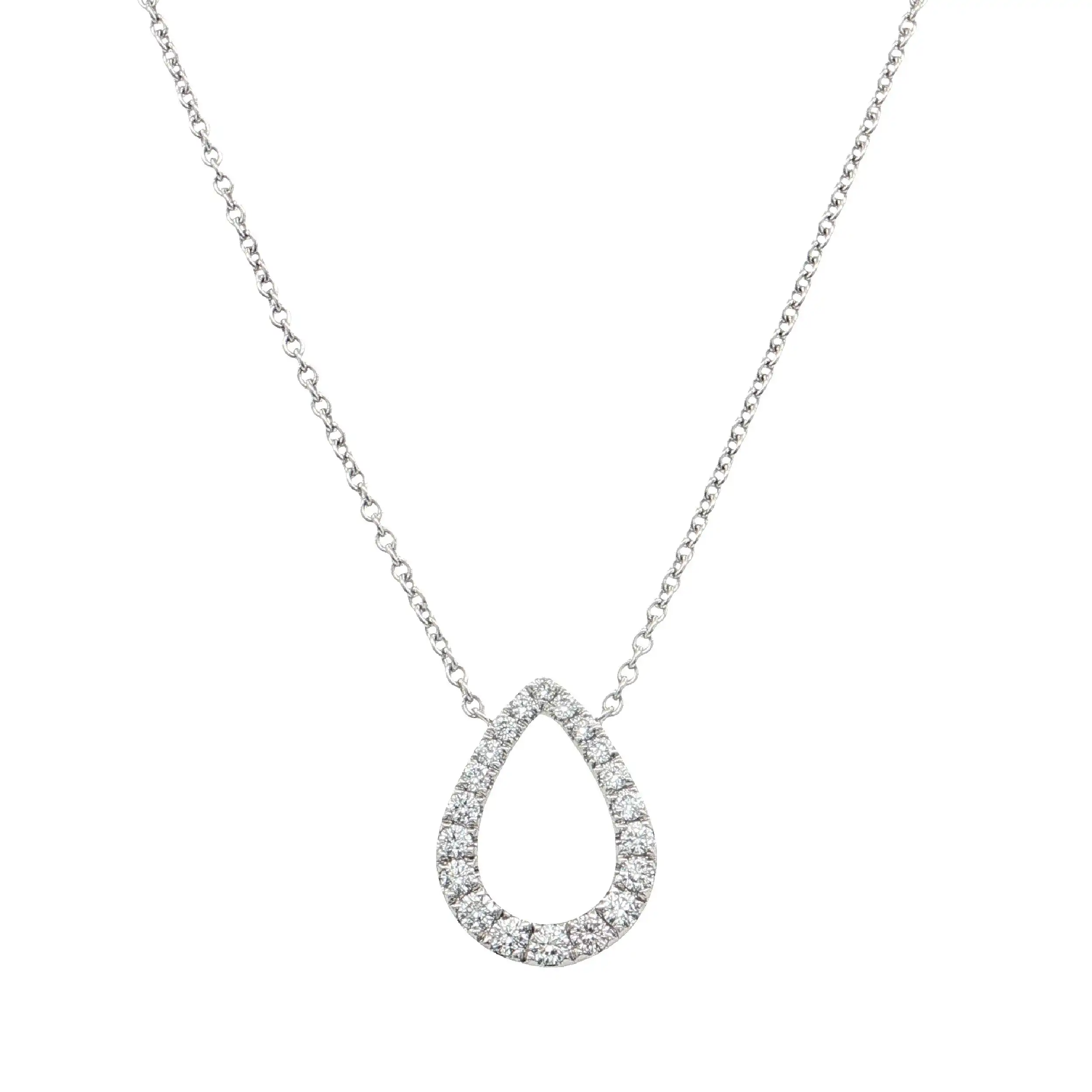 Ankercollier Weißgold "Tropfen" mit Brillanten Ankercollier Weißgold "Tropfen" mit Brillanten