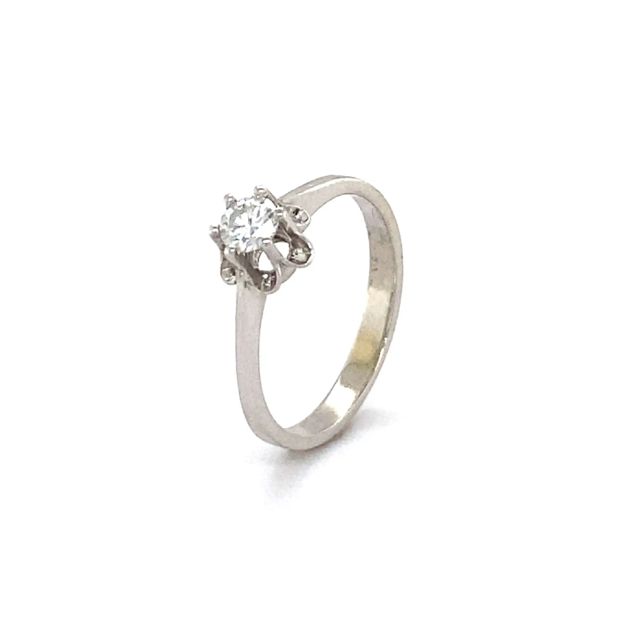 Ring Weißgold mit Solitär Brillant Ring Weißgold mit Solitär Brillant