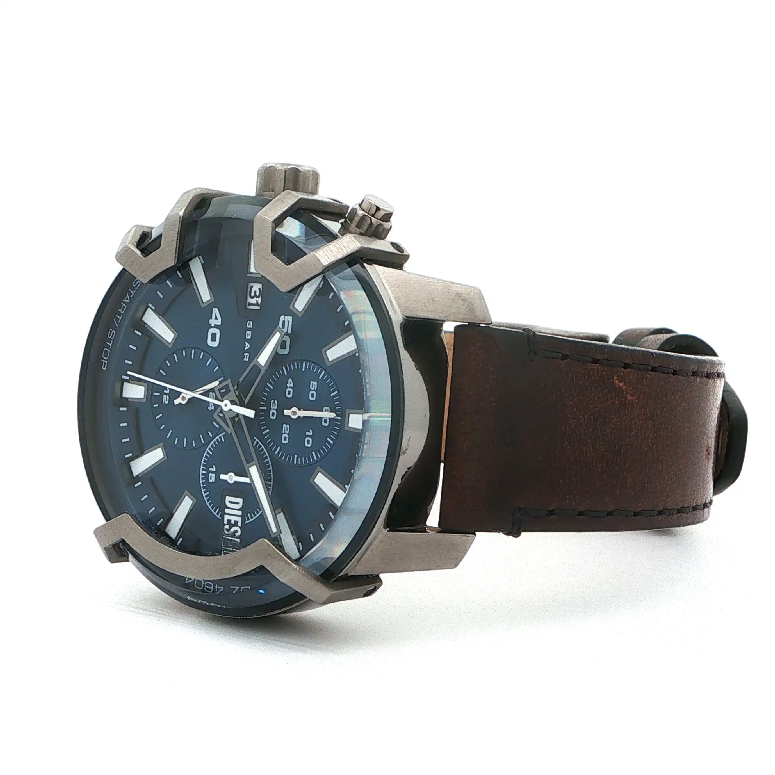 Herrenuhr Diesel DZ-4604 Griffed Chronograph mit Lederband