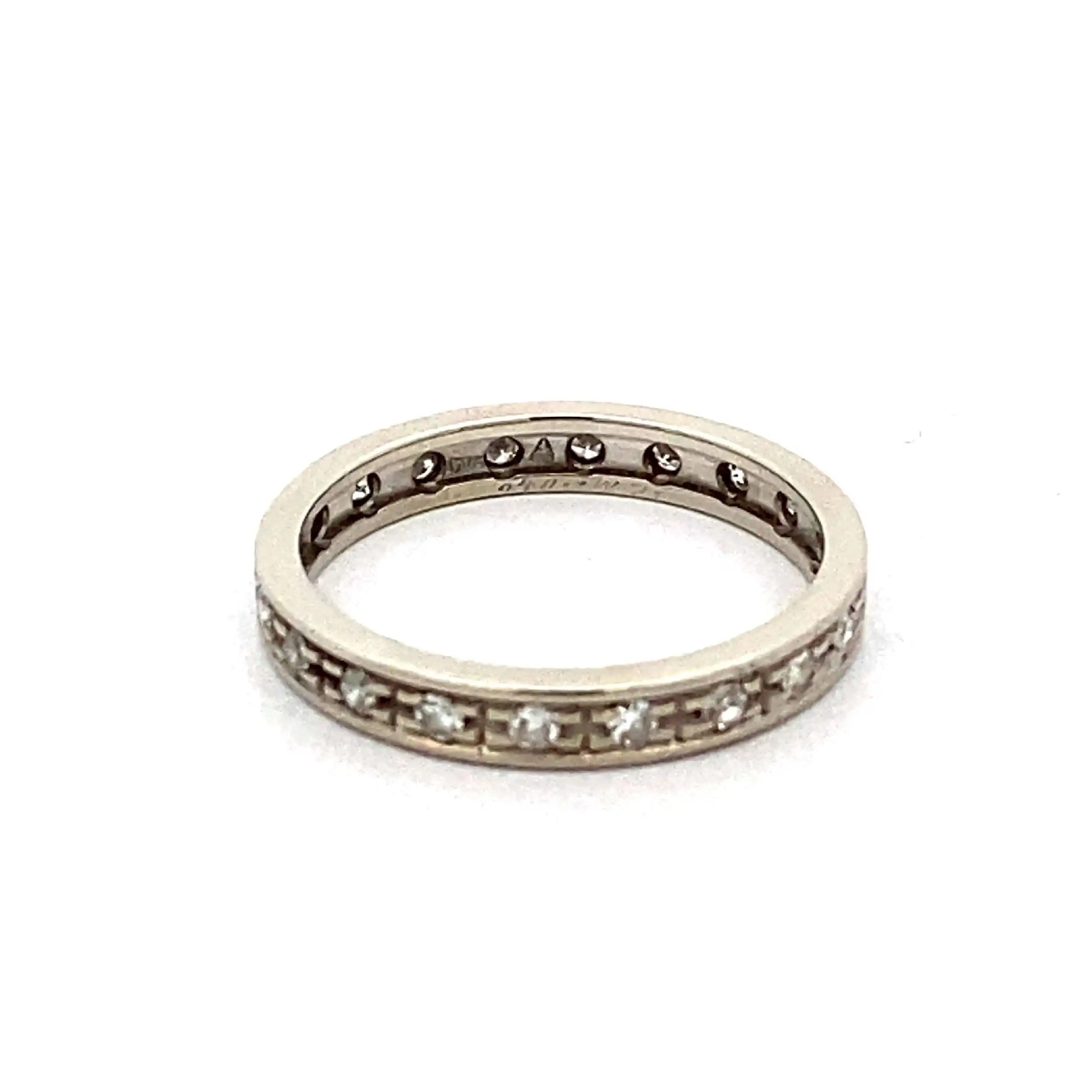 Memoryring Weißgold mit Diamanten mit 0,4ct graviert Memoryring Weißgold mit Diamanten mit 0,4ct graviert