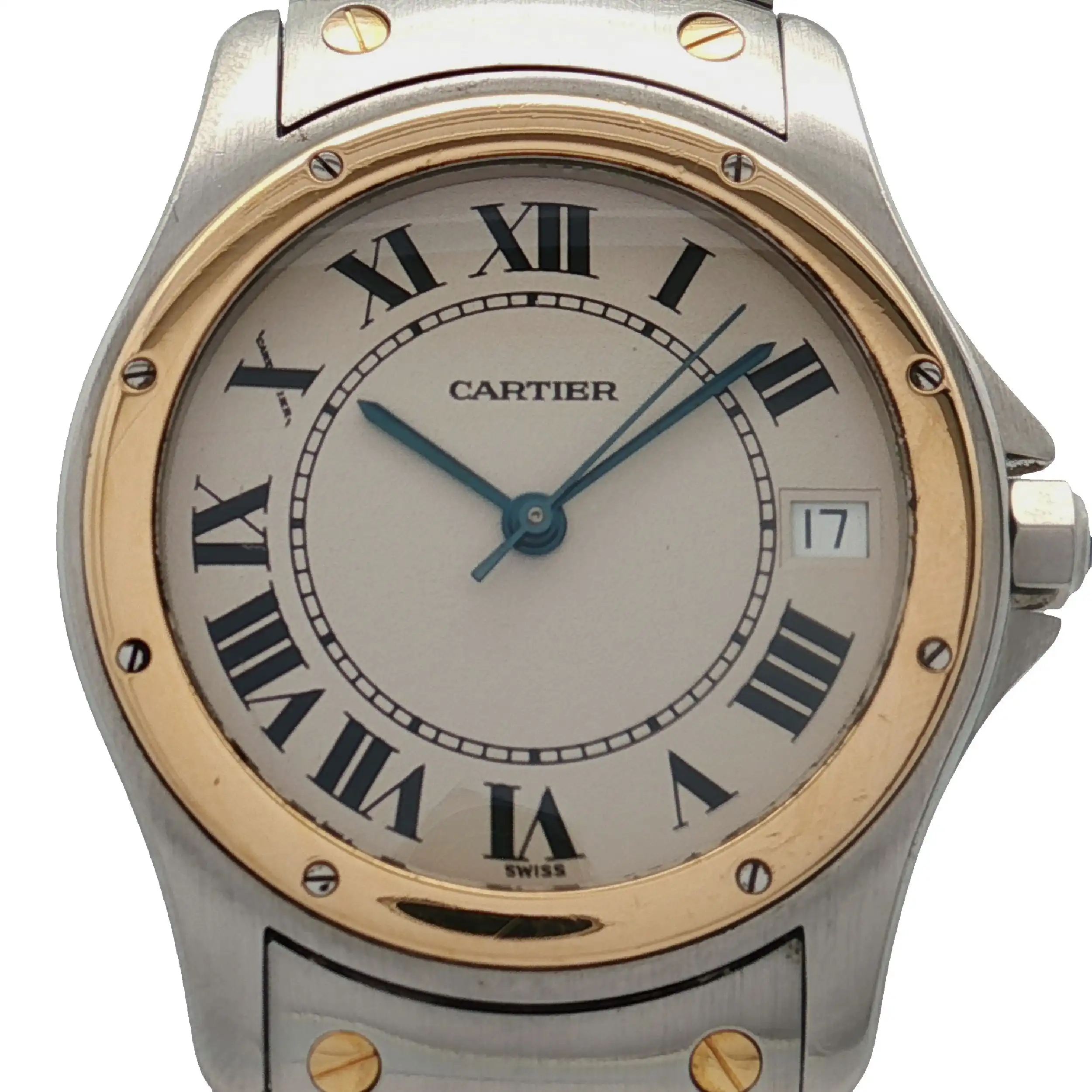 Herrenuhr Cartier Santos Ronde 1910 automatic Stahl / Gold Herrenuhr Cartier Santos Ronde 1910 automatic Stahl / Gold