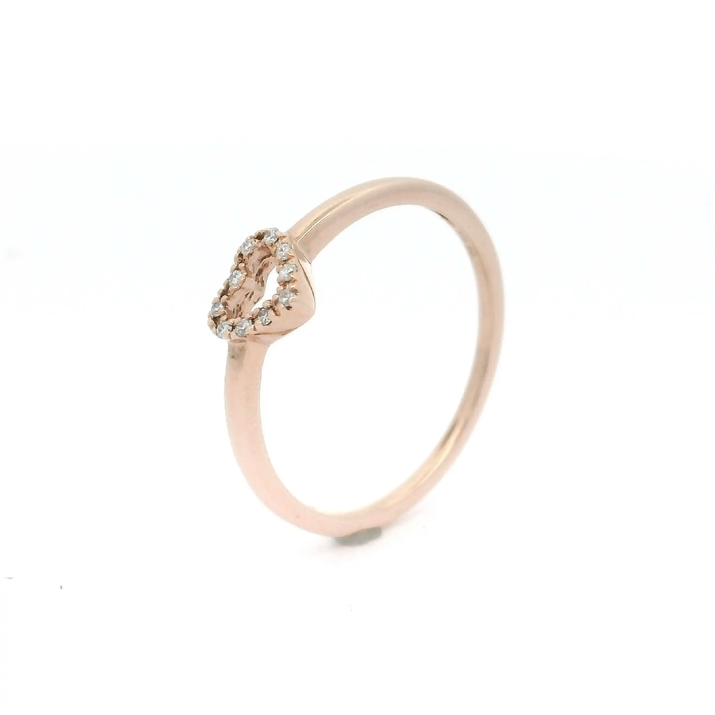 Ring Rotgold "Herz" mit Brillanten Ring Rotgold "Herz" mit Brillanten