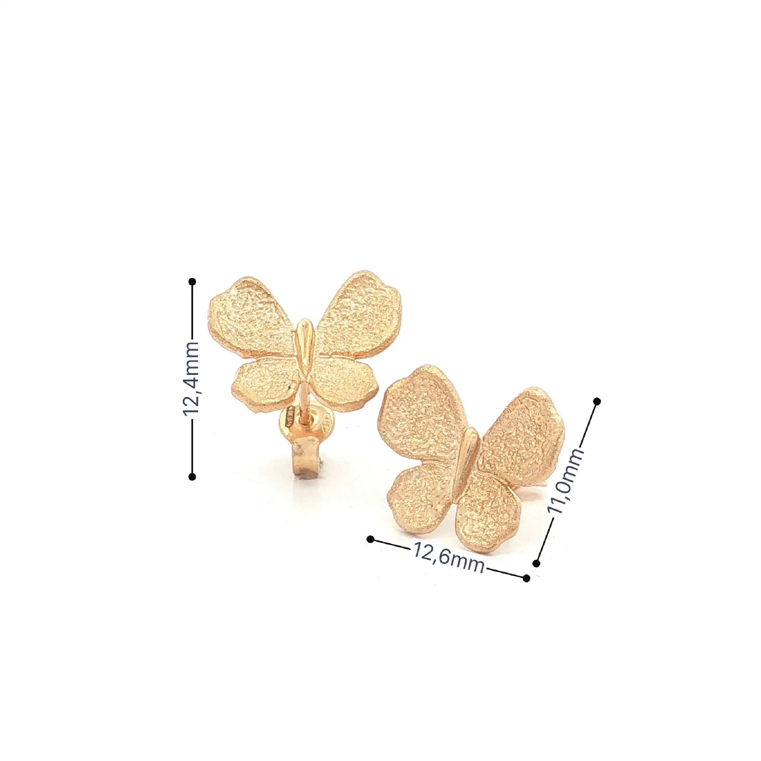 Ohrstecker Gelbgold "Schmetterling"
