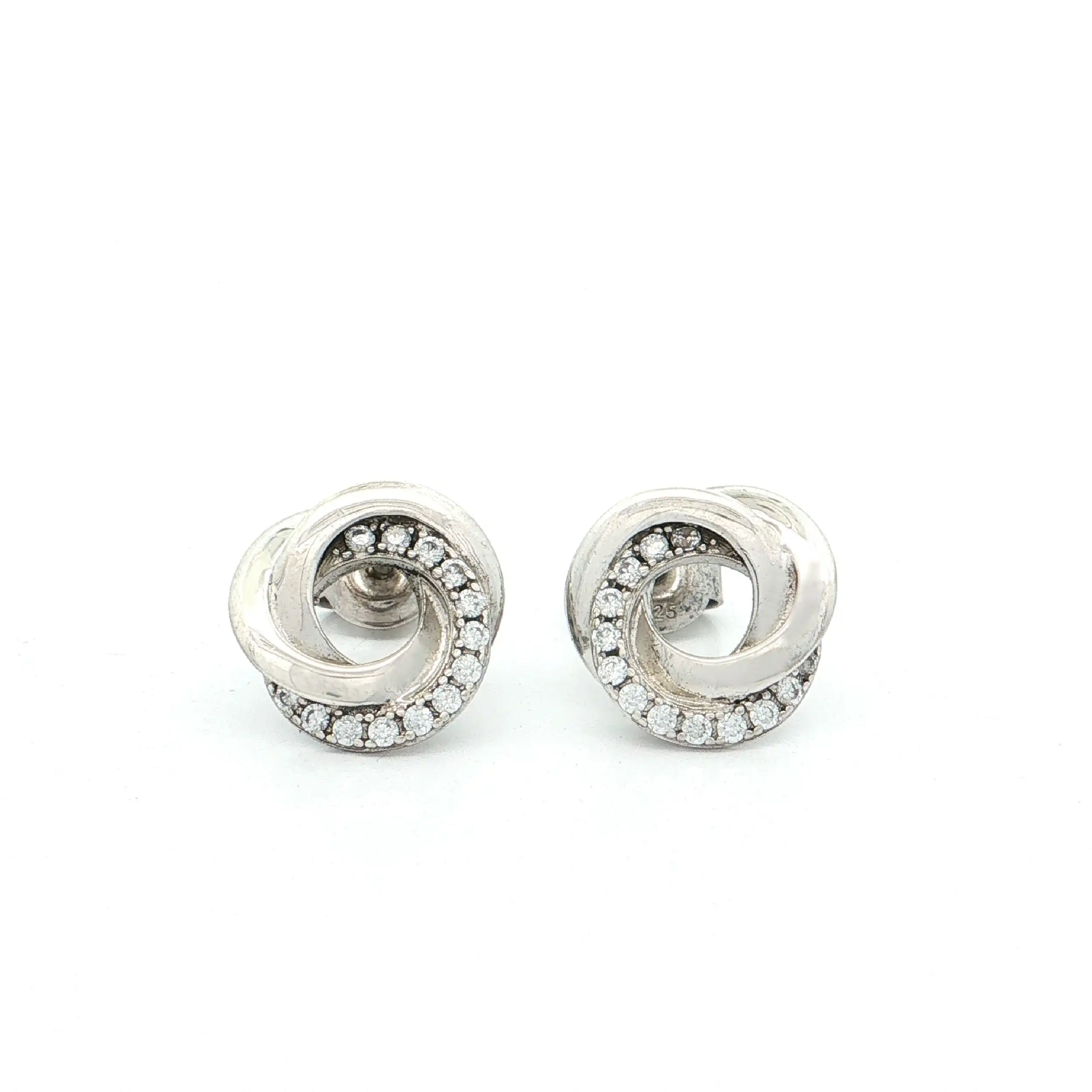 Ohrstecker Silber "Kreise" mit Zirkonia