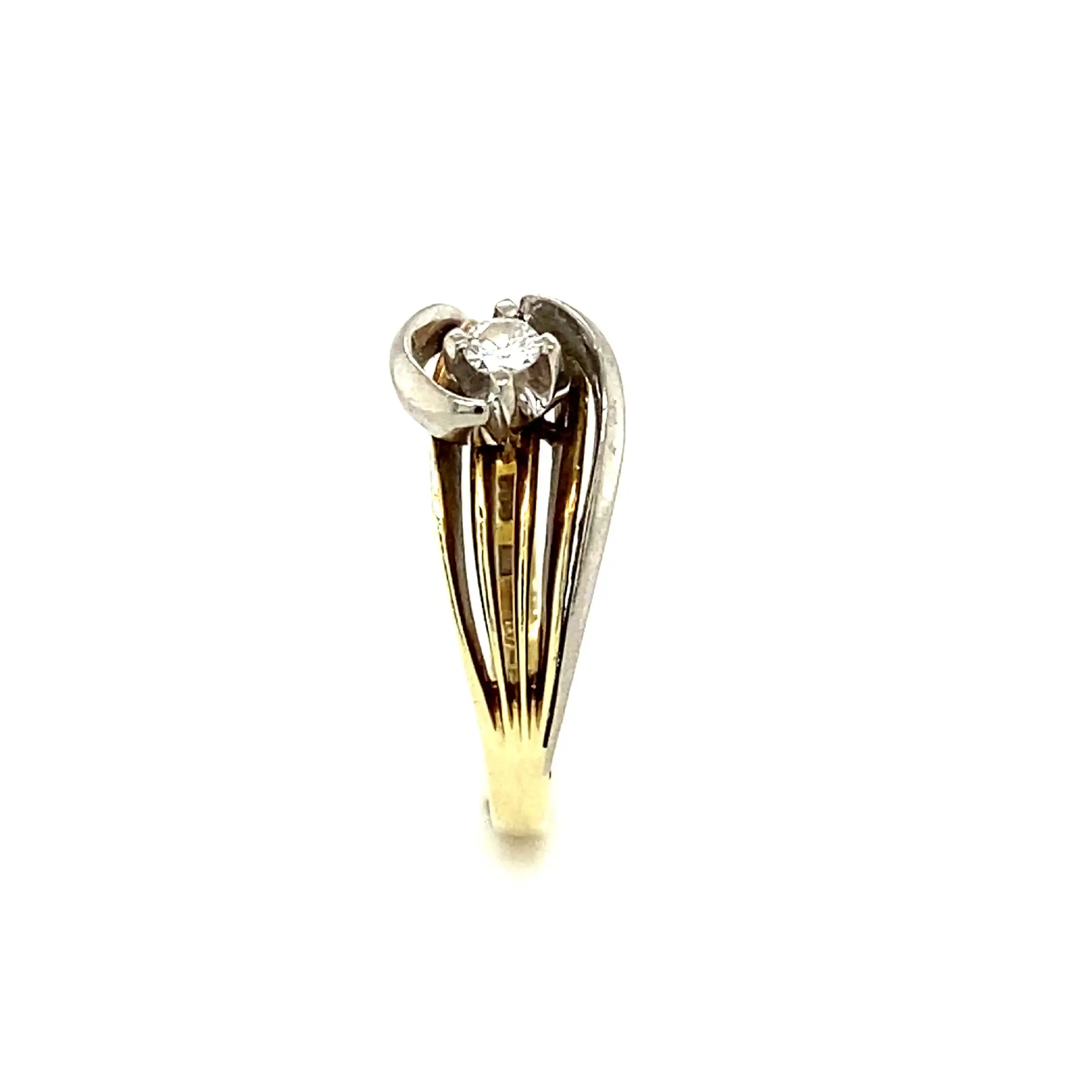 Ring Bicolor mit Brillant, graviert mit W-P1 Ring Bicolor mit Brillant, graviert mit W-P1