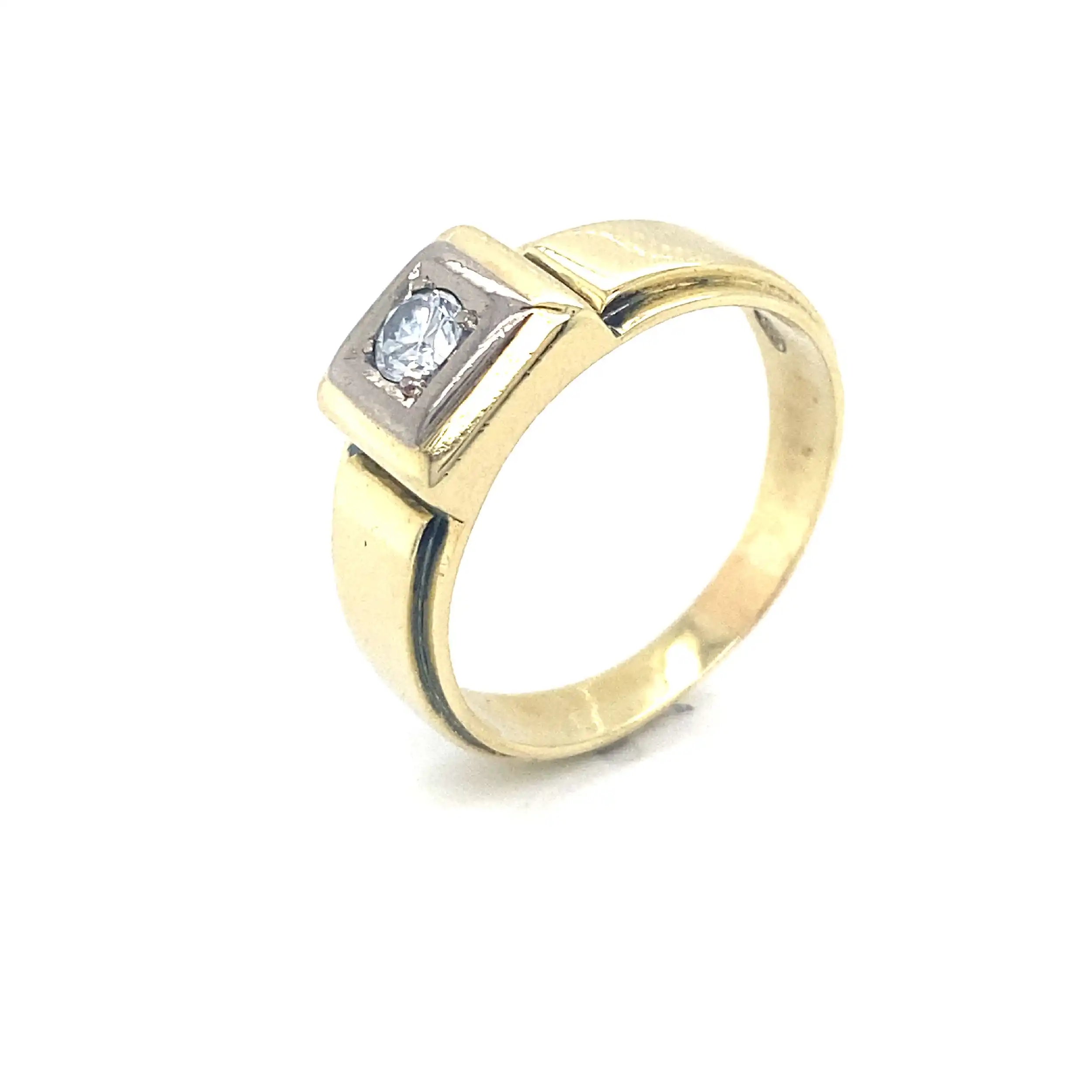 Ring Bicolor mit Brillant Ring Bicolor mit Brillant