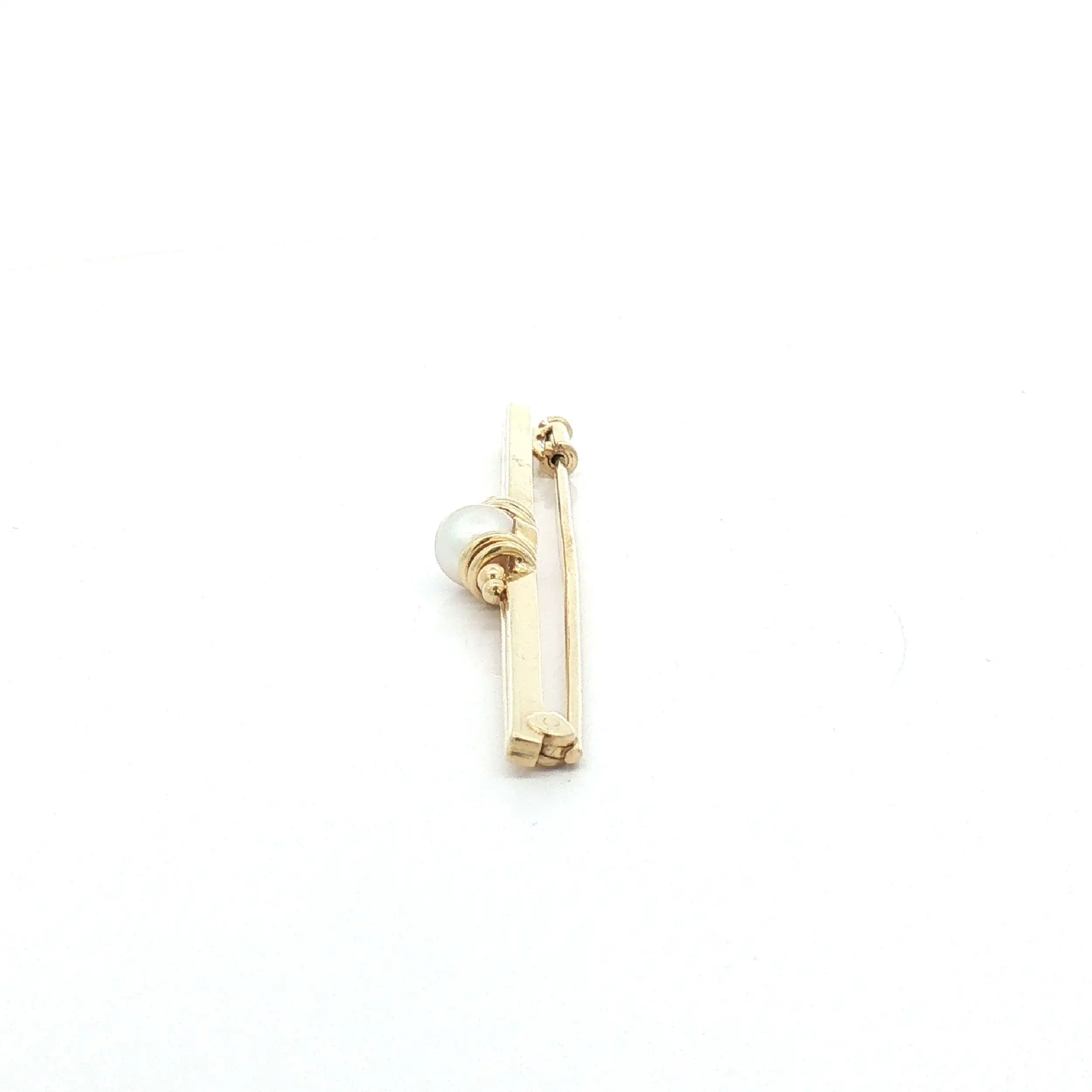 Brosche Gelbgold mit Perle