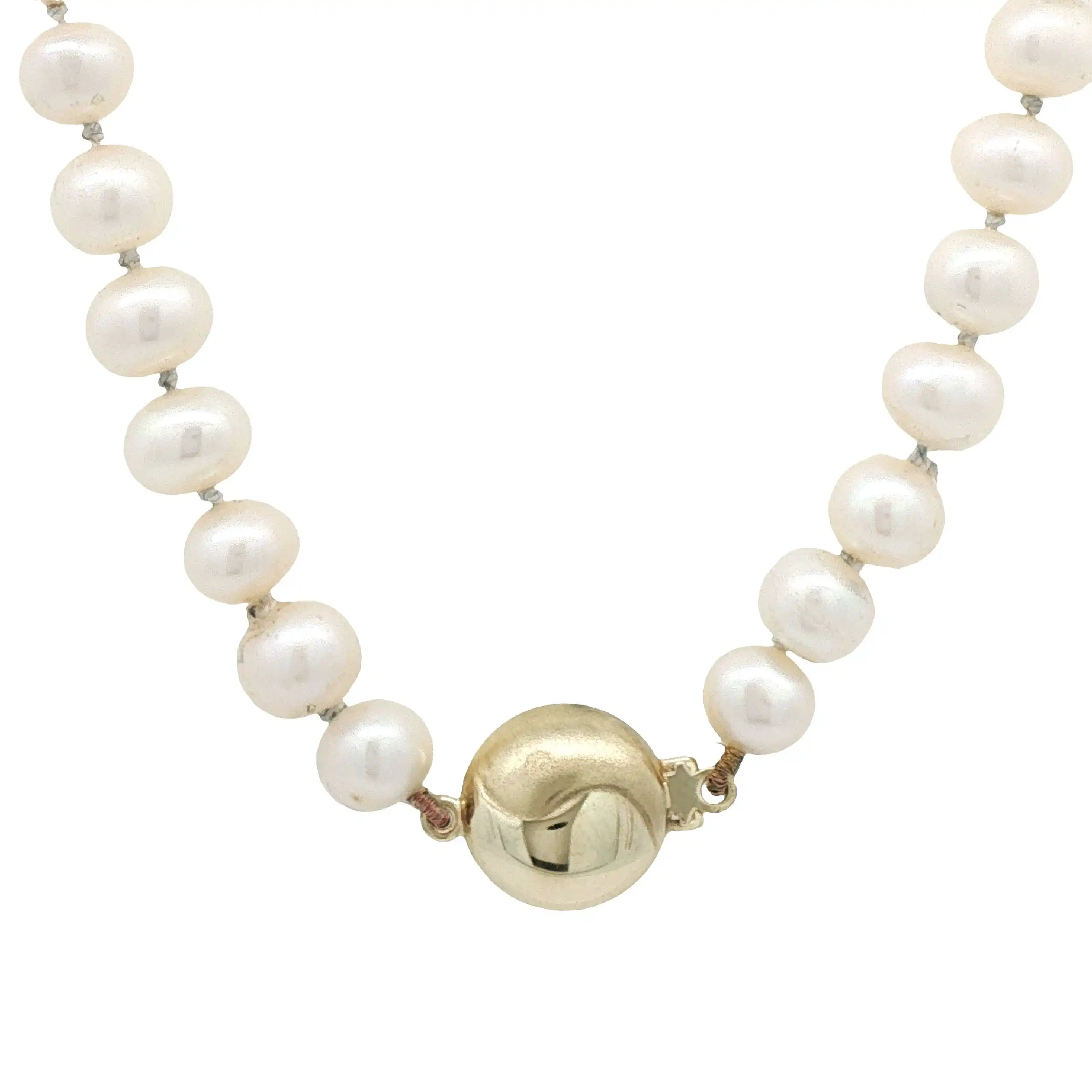 Perlenkette mit Gelbgold- Verschluss Perlenkette mit Gelbgold- Verschluss