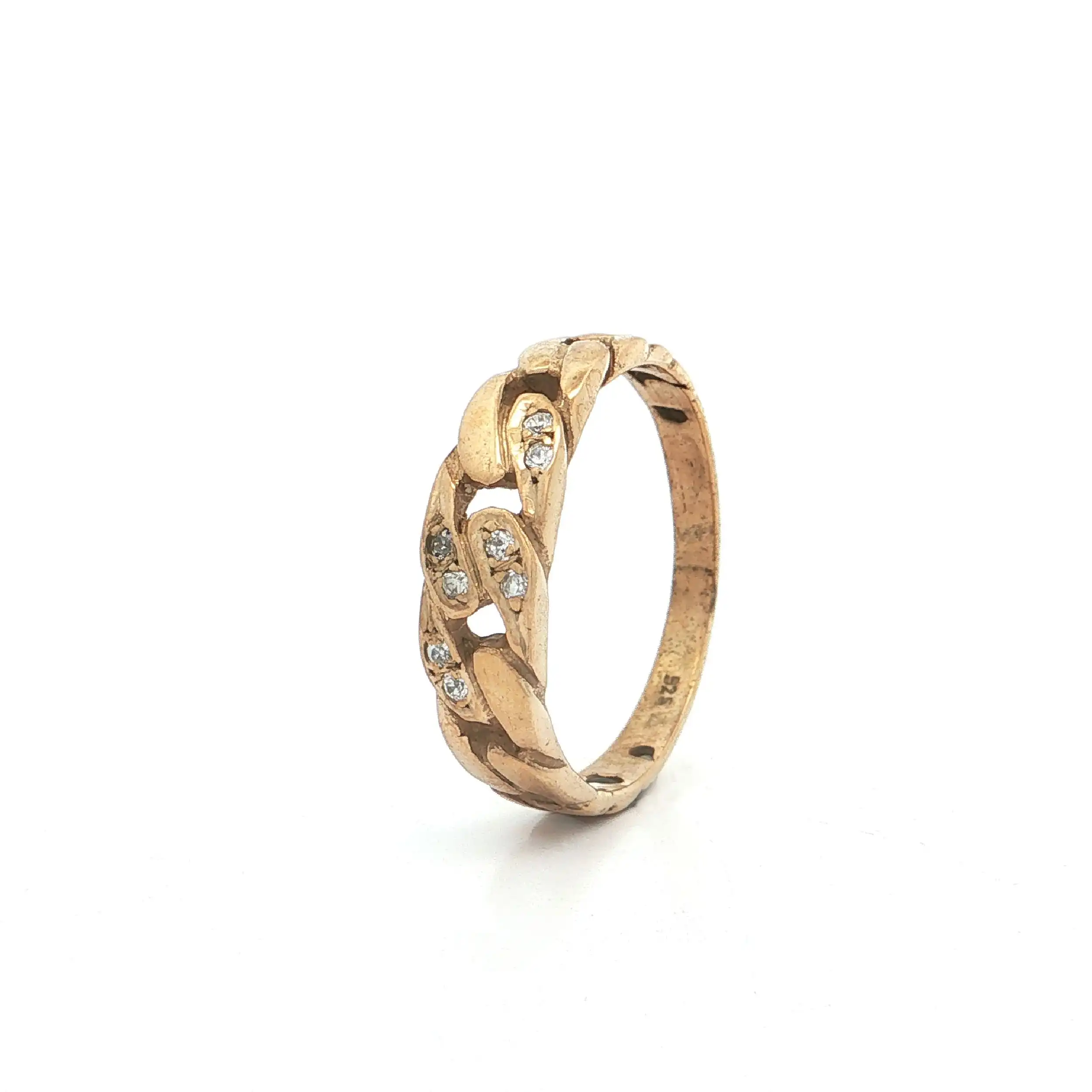 Ring Silber vergoldet mit Zirkonia