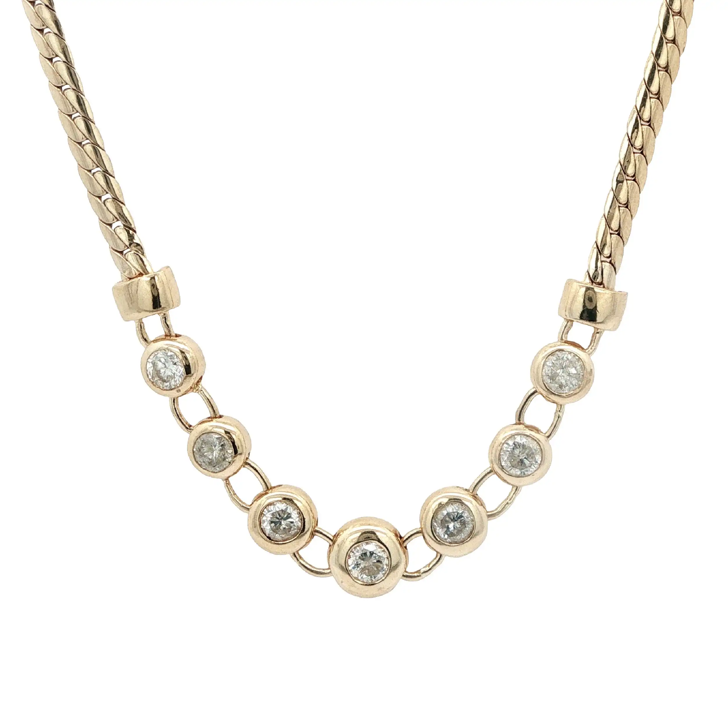 Collier Gelbgold mit Brillanten