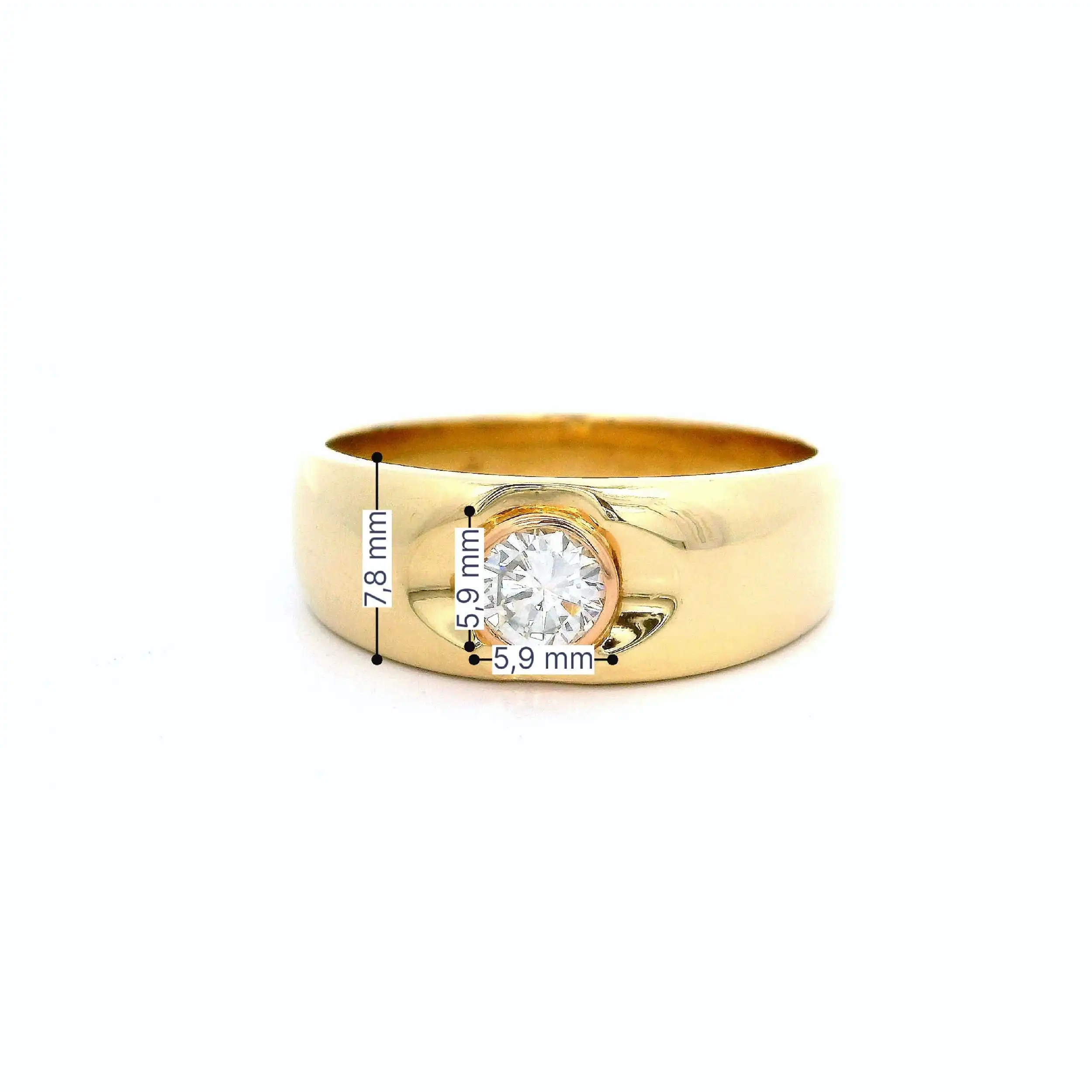 Solitärring Gelbgold mit Brillant