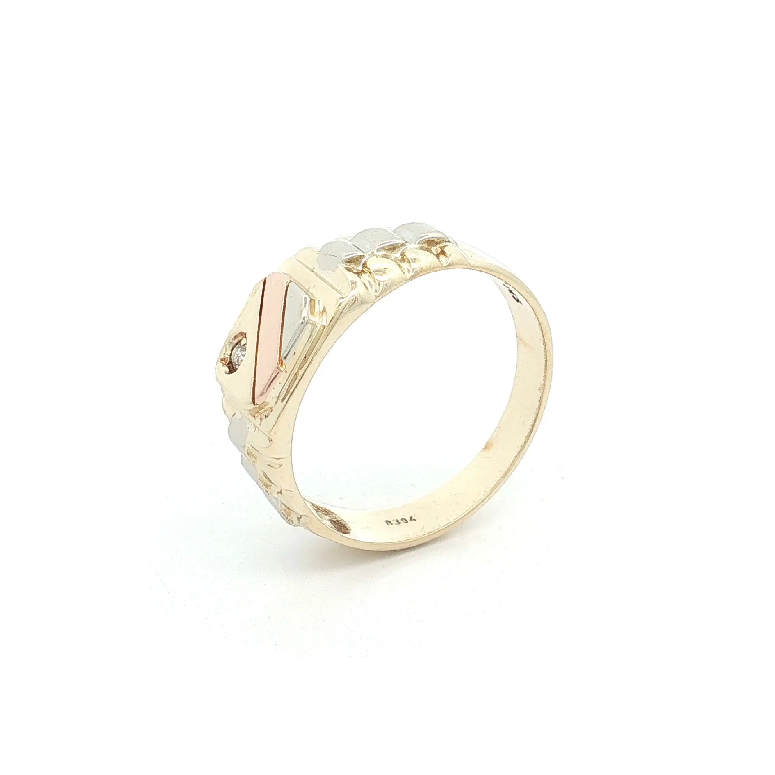 Ring Tricolor mit Zirkonia