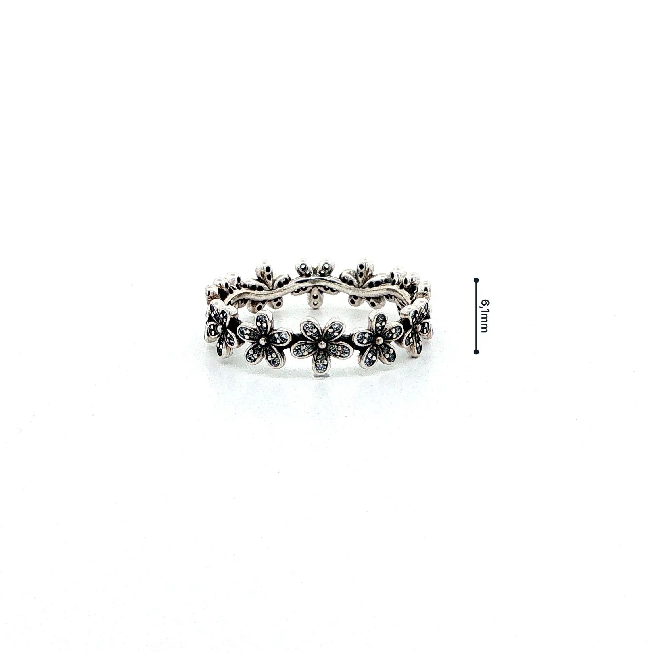 Silberring Pandora Gänseblümchen mit Zirkonia