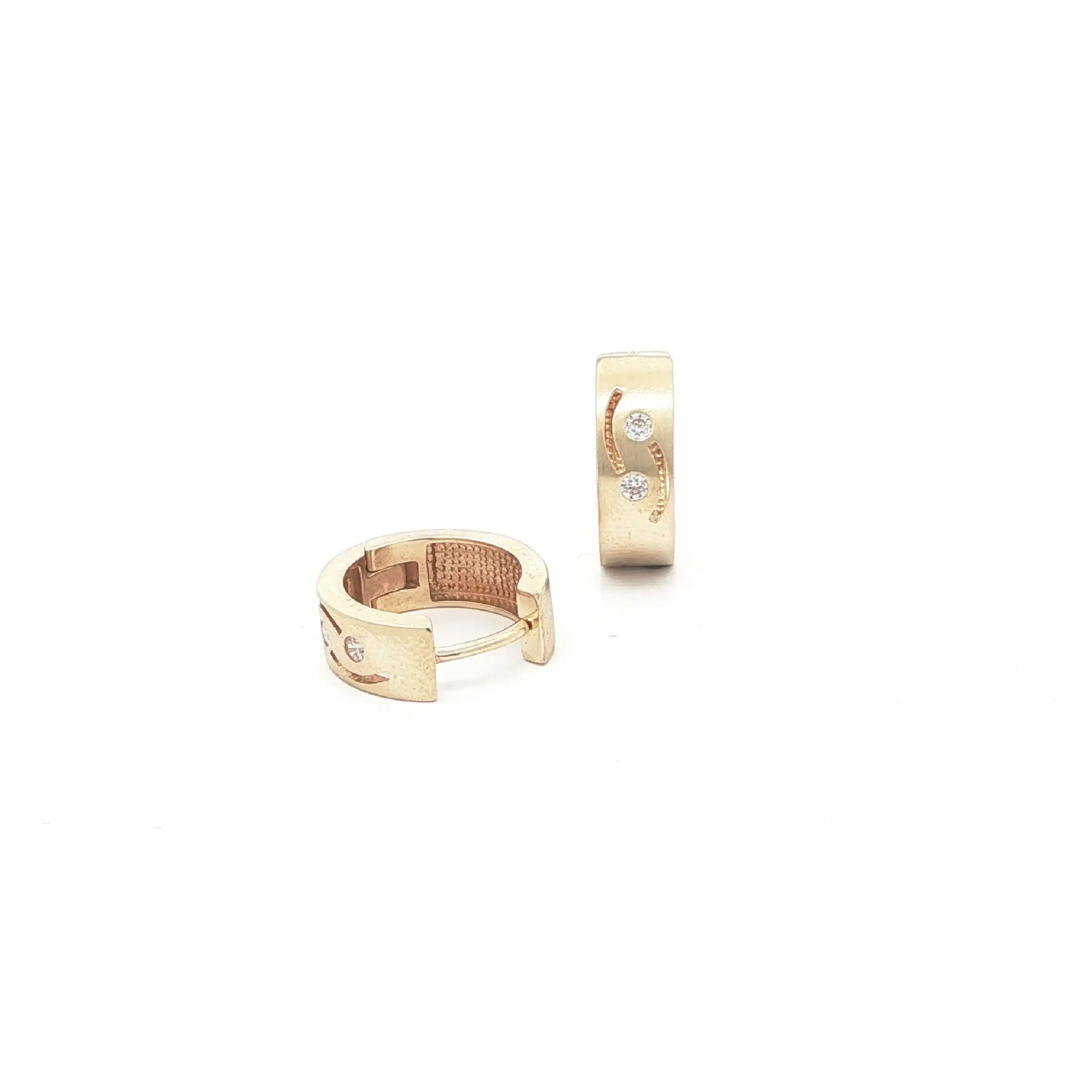 Creolen Gelbgold mit Zirkonia