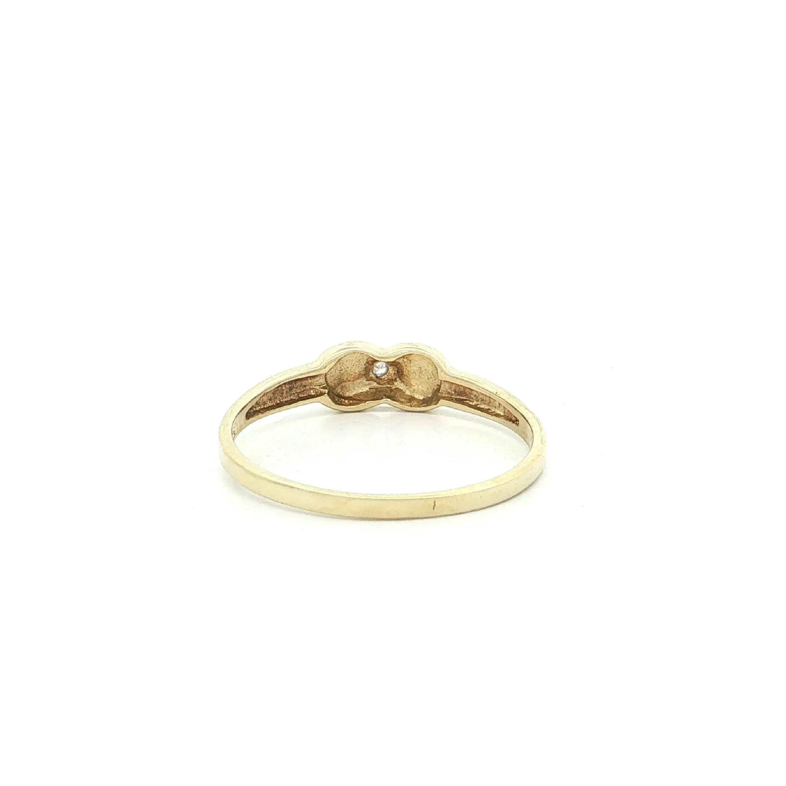 Ring Bicolor mit Diamant, graviert mit 0,005ct