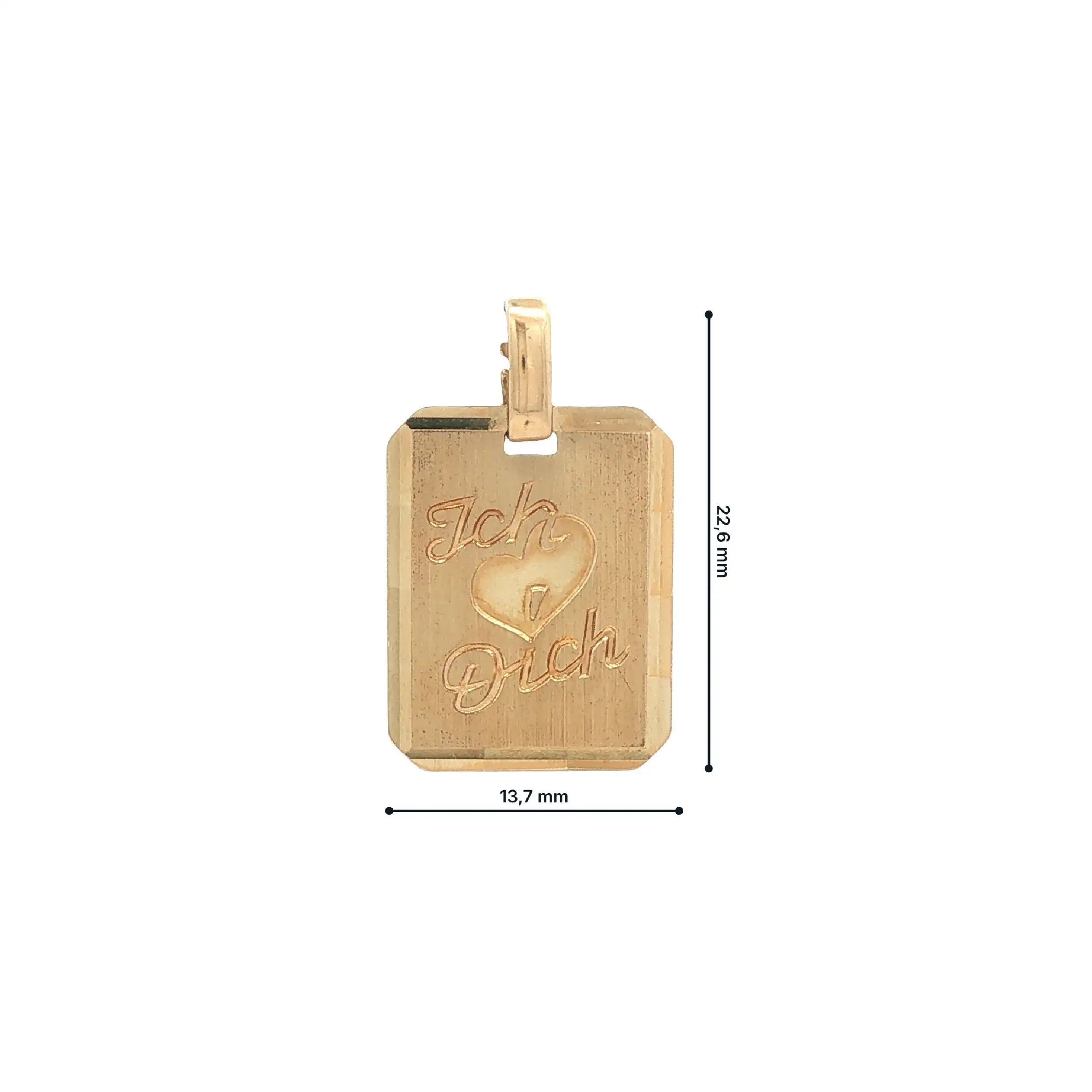 Anhänger Gelbgold "ich Liebe Dich"