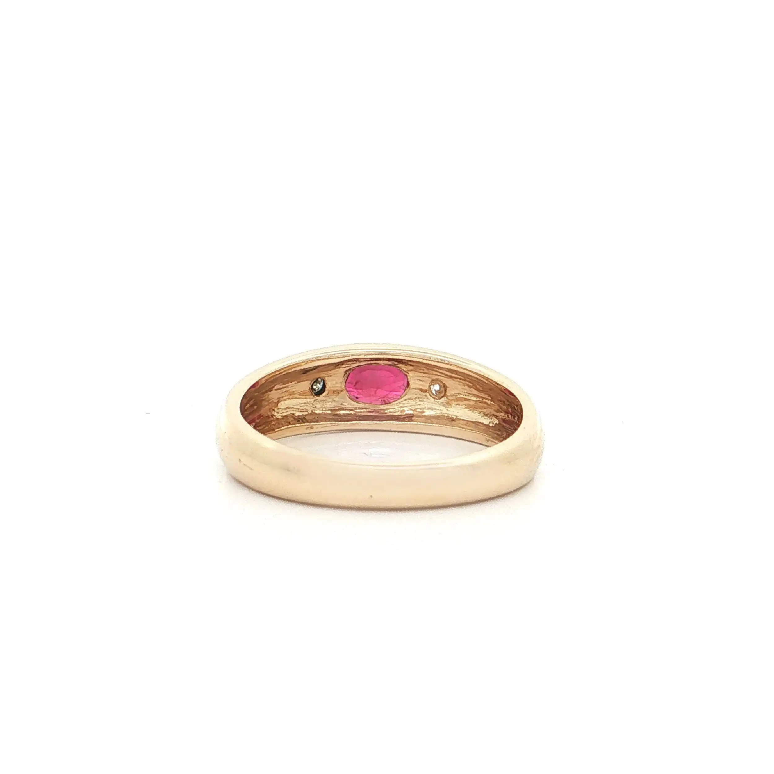 Ring Gelbgold mit Rubin und Brillanten Ring Gelbgold mit Rubin und Brillanten