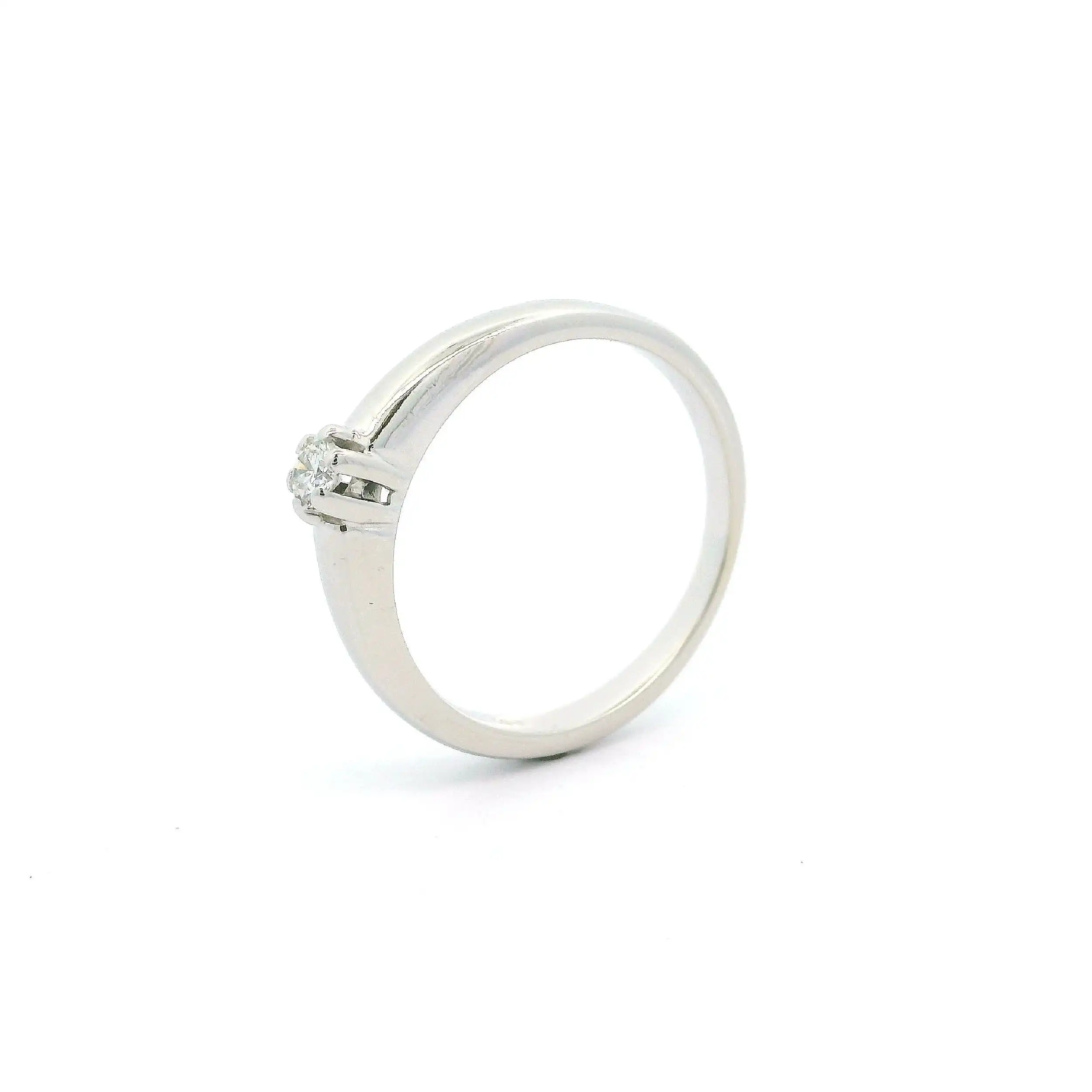 Ring Weißgold mit Brillant Ring Weißgold mit Brillant