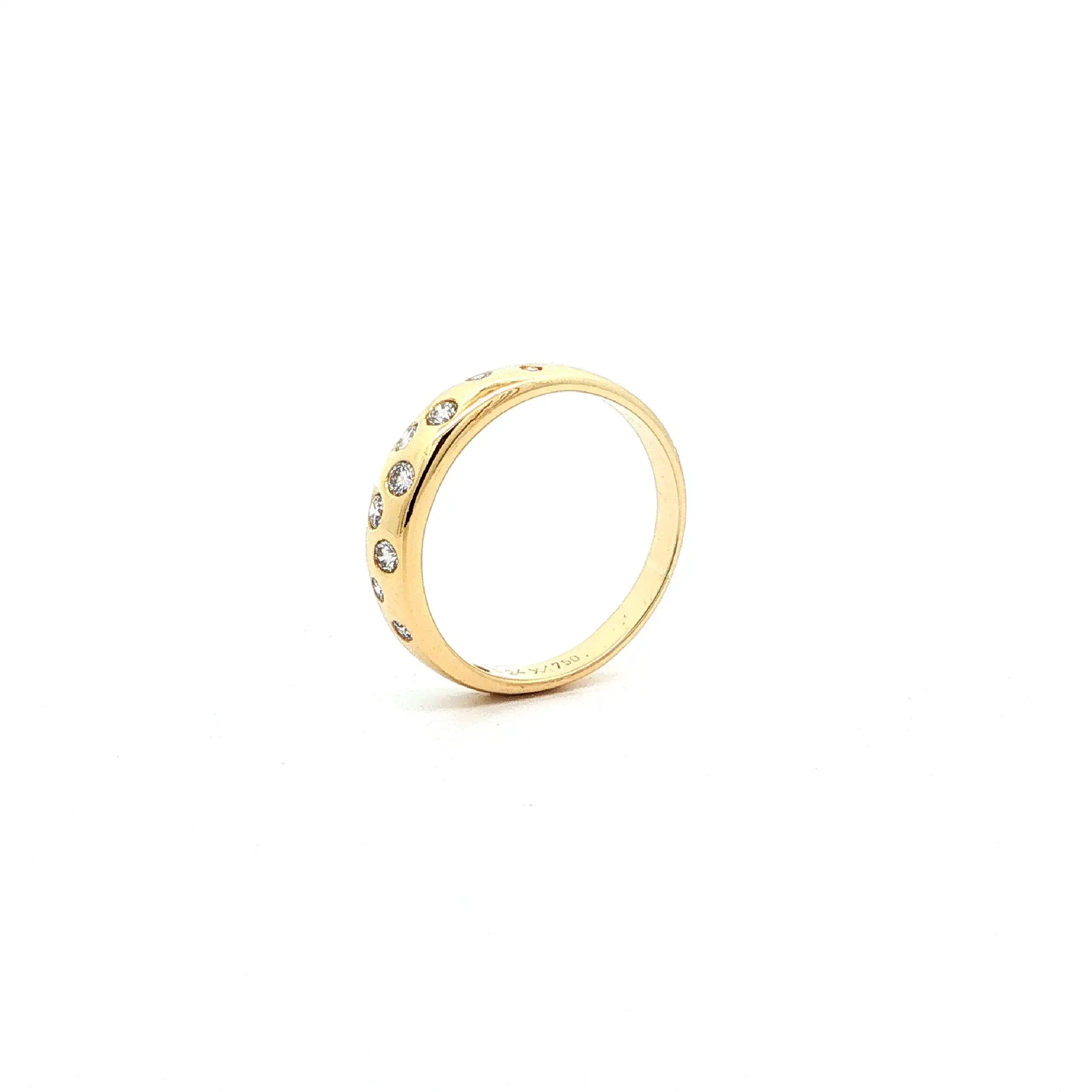 Ring Gelbgold mit Brillanten, graviert mit 0,24ct.
