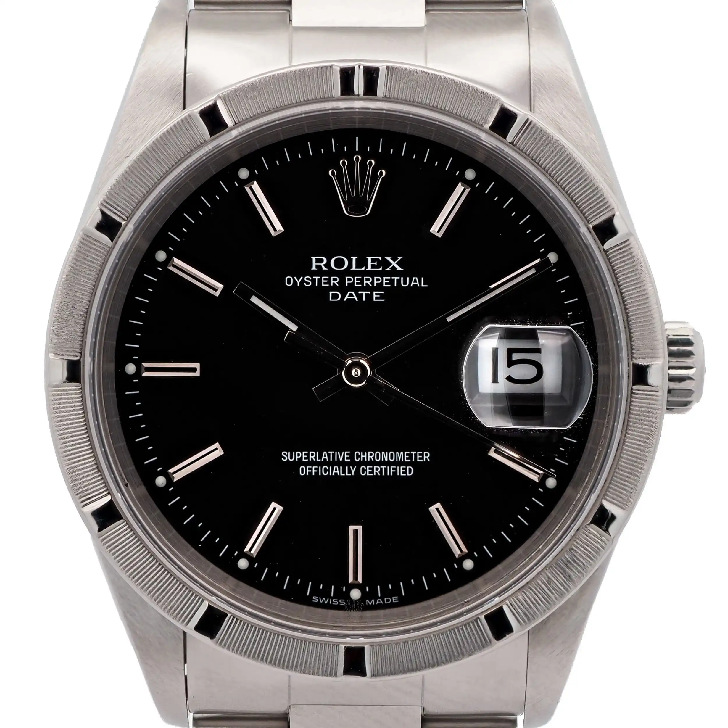 Herrenuhr Rolex Oyster Perpetual Date Ref.15210 mit Papiere aus 2006