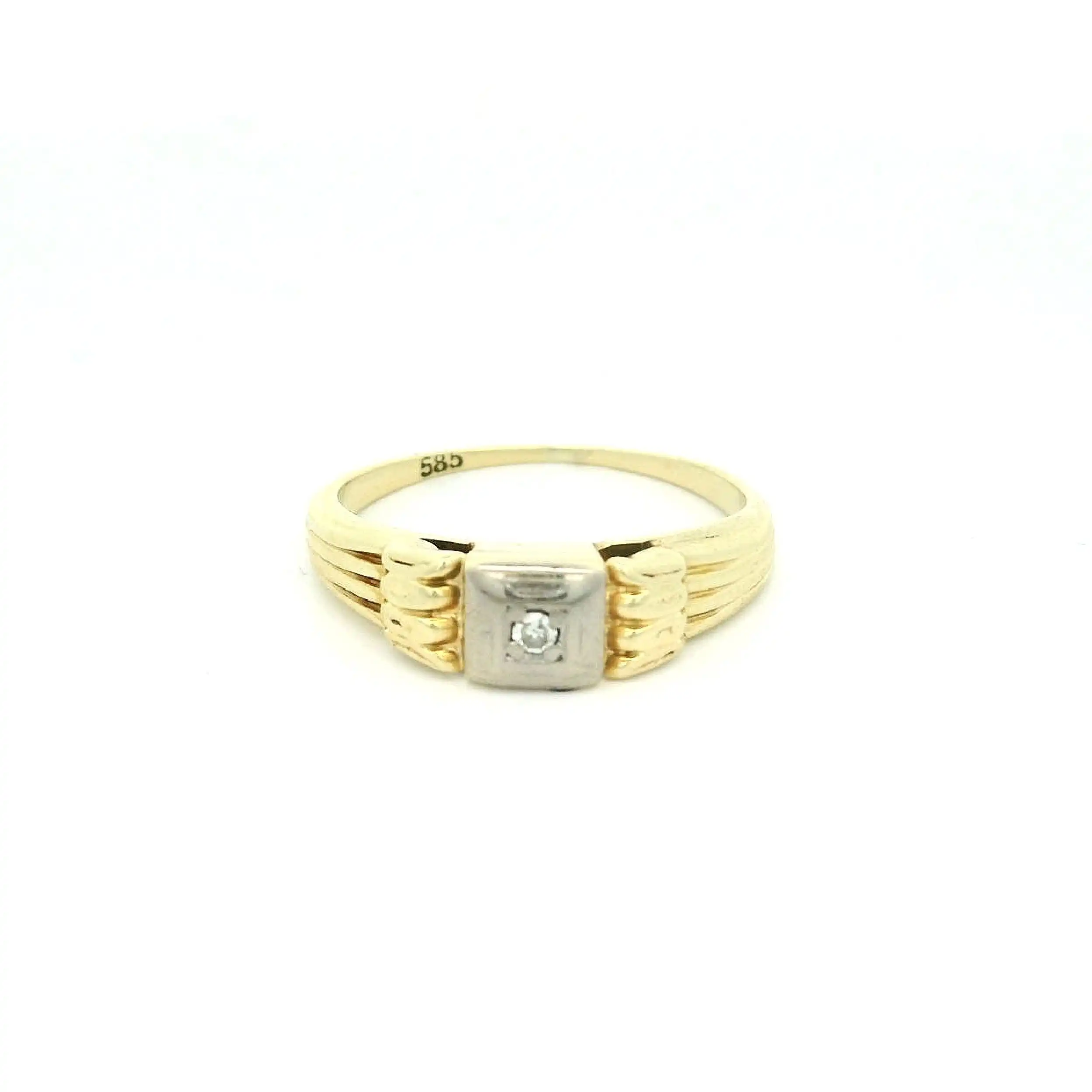 Ring Bicolor mit Diamant