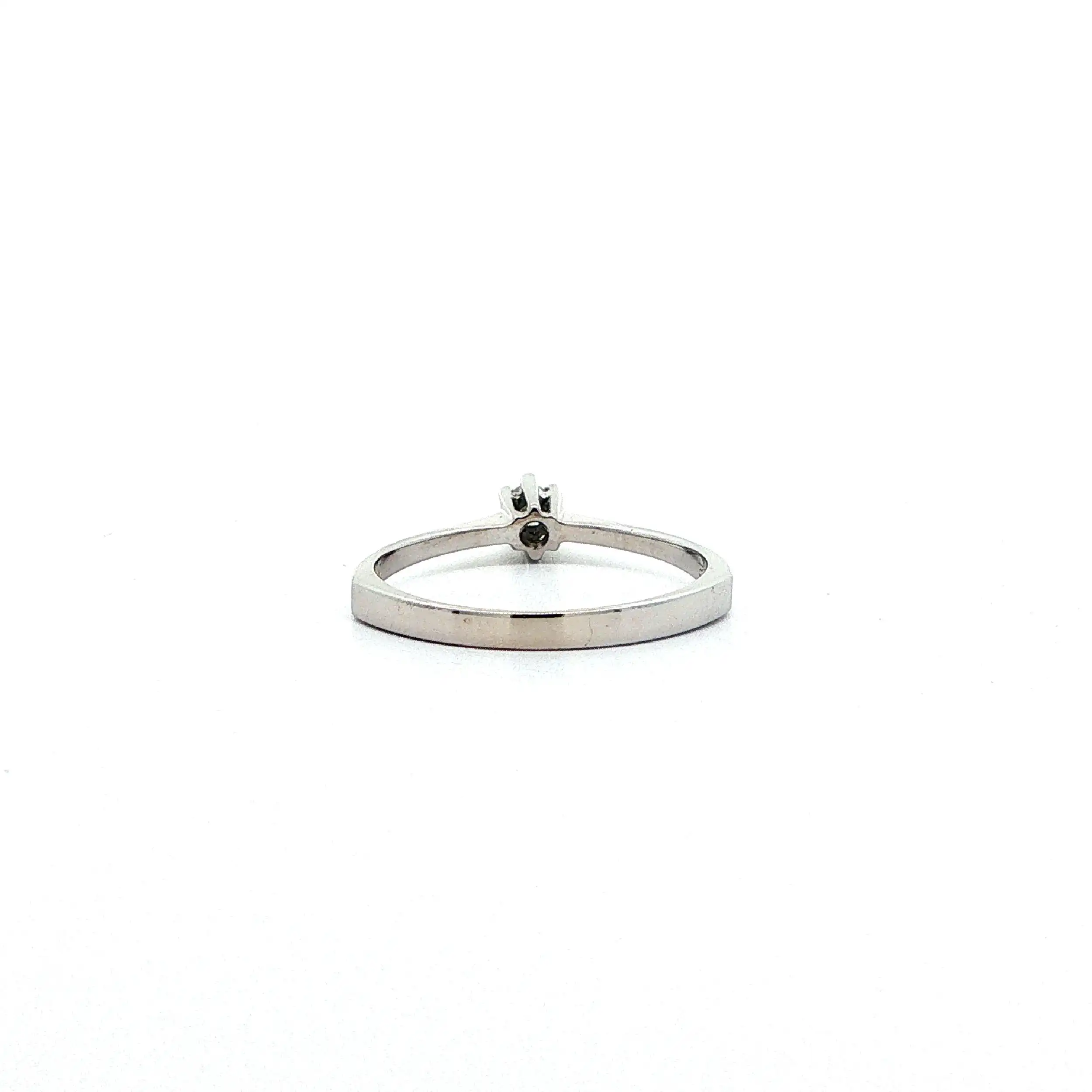 Ring Weißgold mit Brillant, graviert mit 0,10ct.