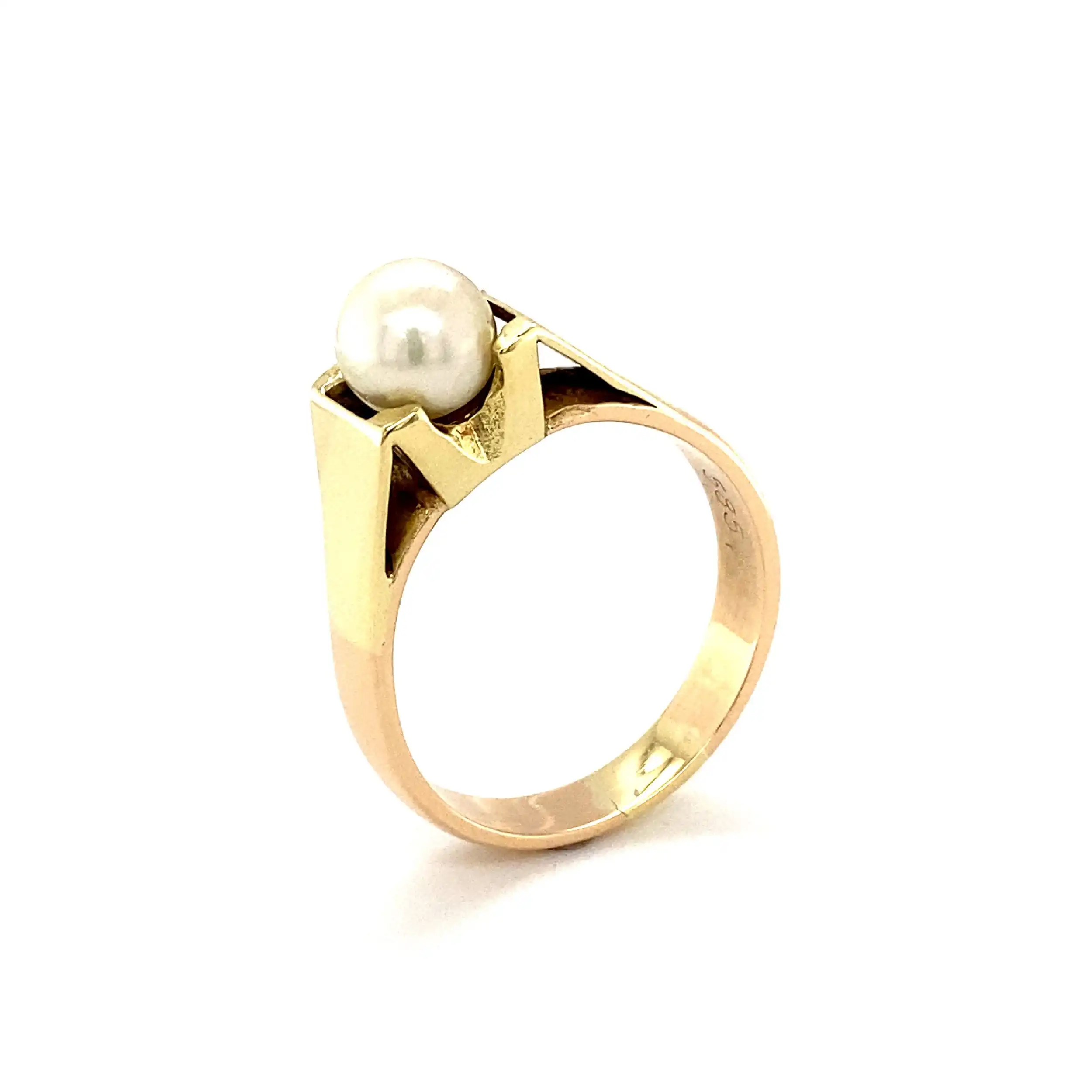 Ring Bicolor mit Perle Ring Bicolor mit Perle