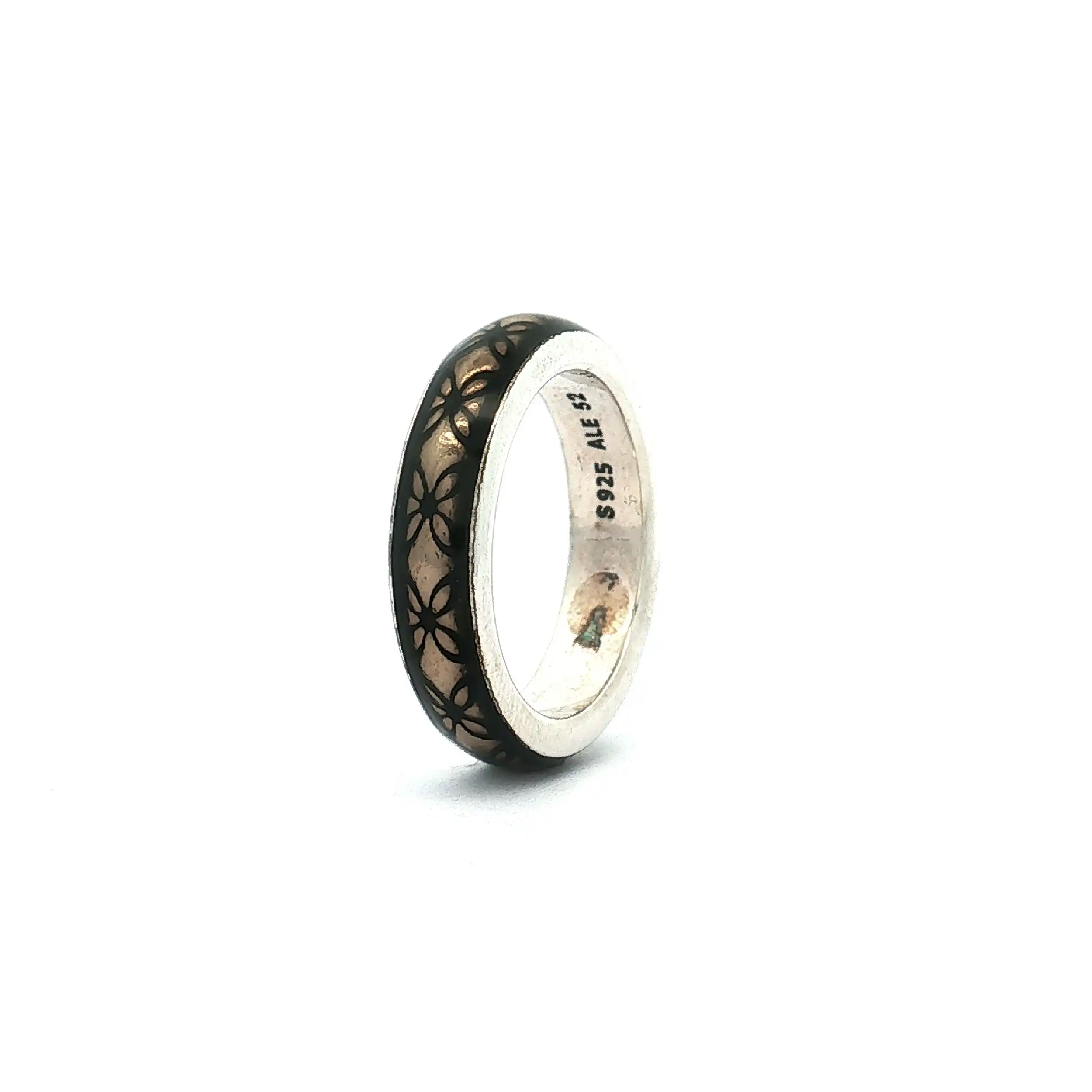 Ring Pandora graue Emaille