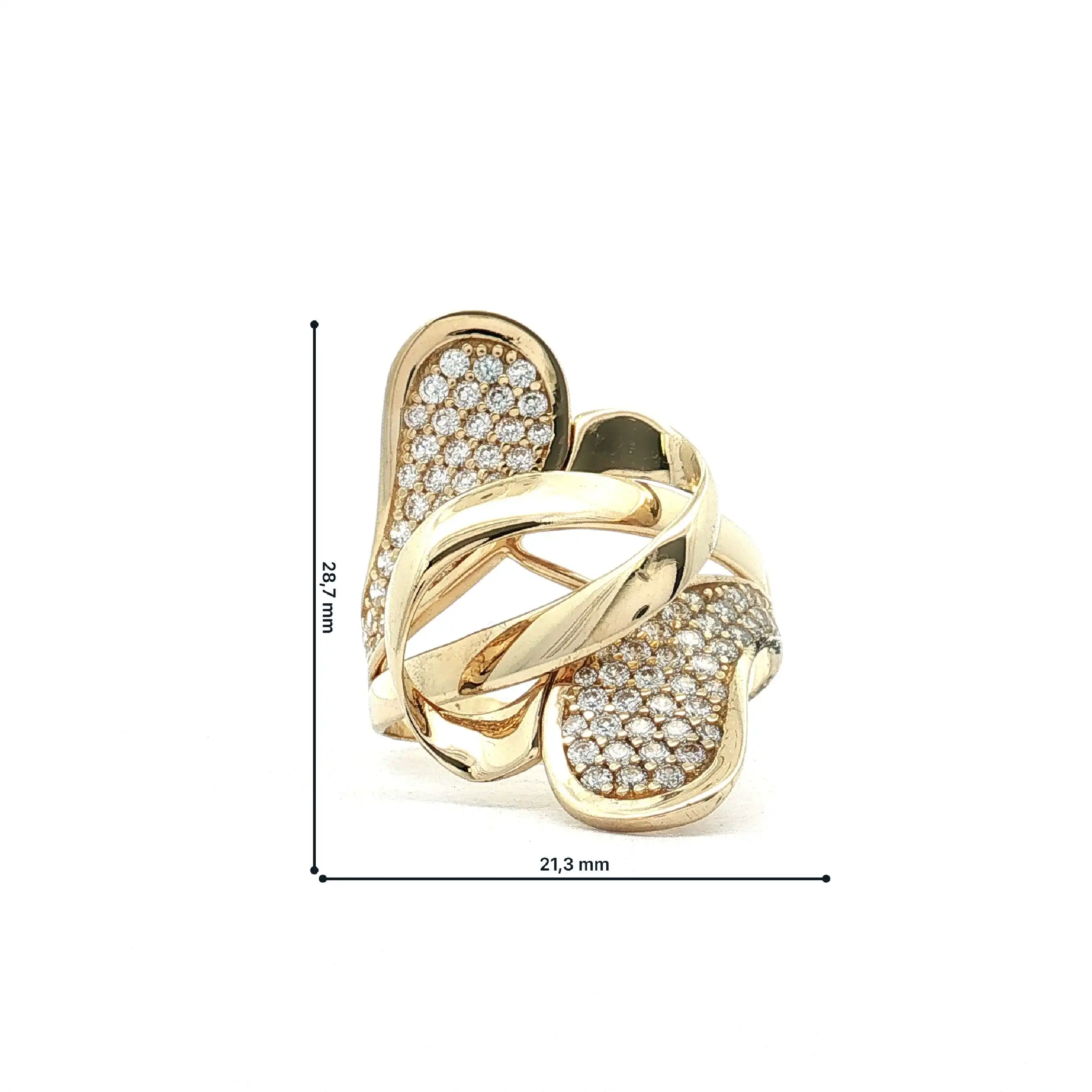 Ring Gelbgold mit Zirkonia Ring Gelbgold mit Zirkonia