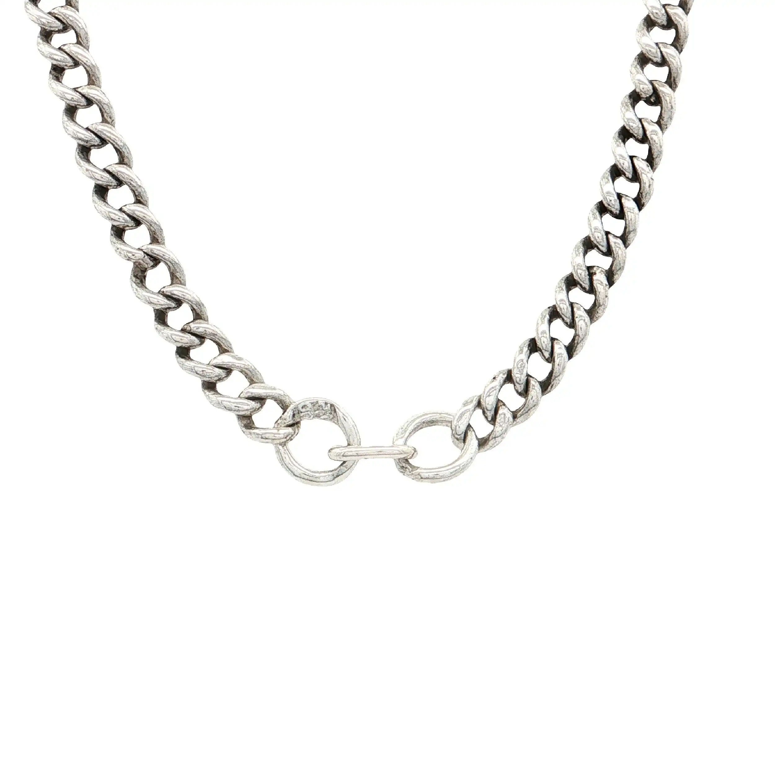 Kette Silber mit graviertem Medaillon Anhänger